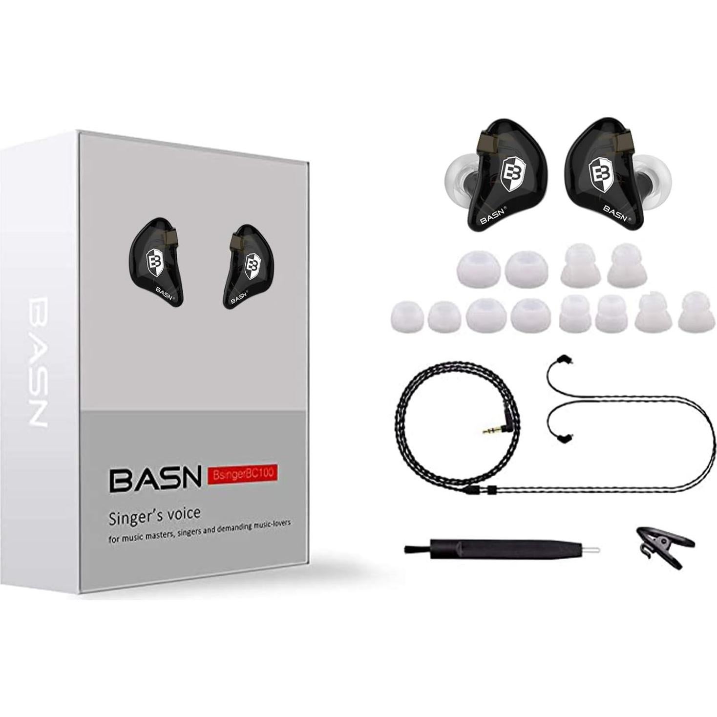 Auriculares Intrauditivos BASN Bsinger BC100 Negro - Aislamiento Sonoro