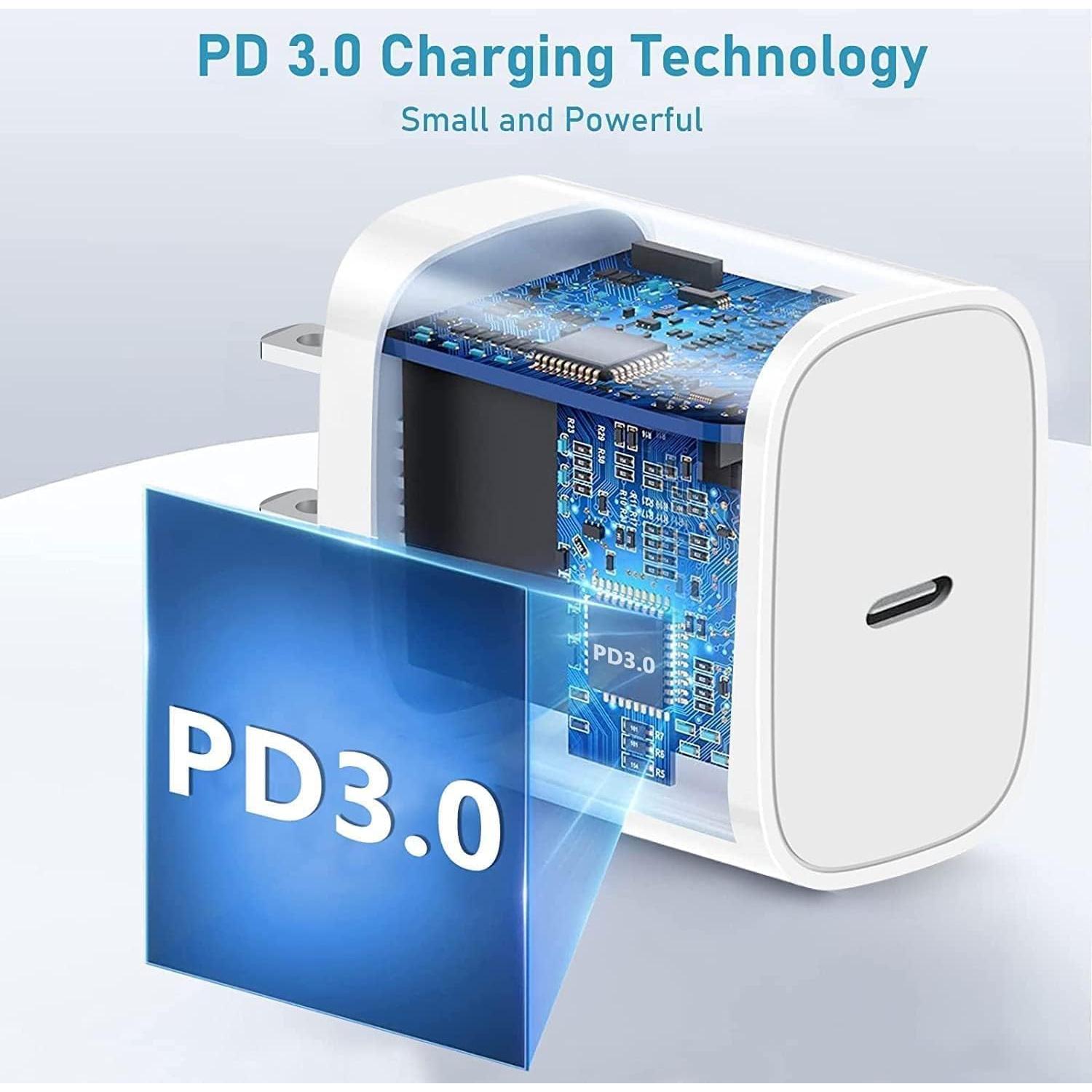 Cargador USB C Rápido 20W con Cable de 3M para iPad Pro