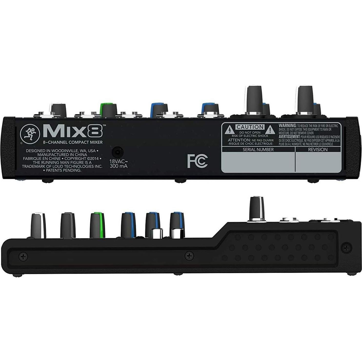 Mezclador Analógico Mackie Mix8 Compacto 8 Canales + Cable XLR