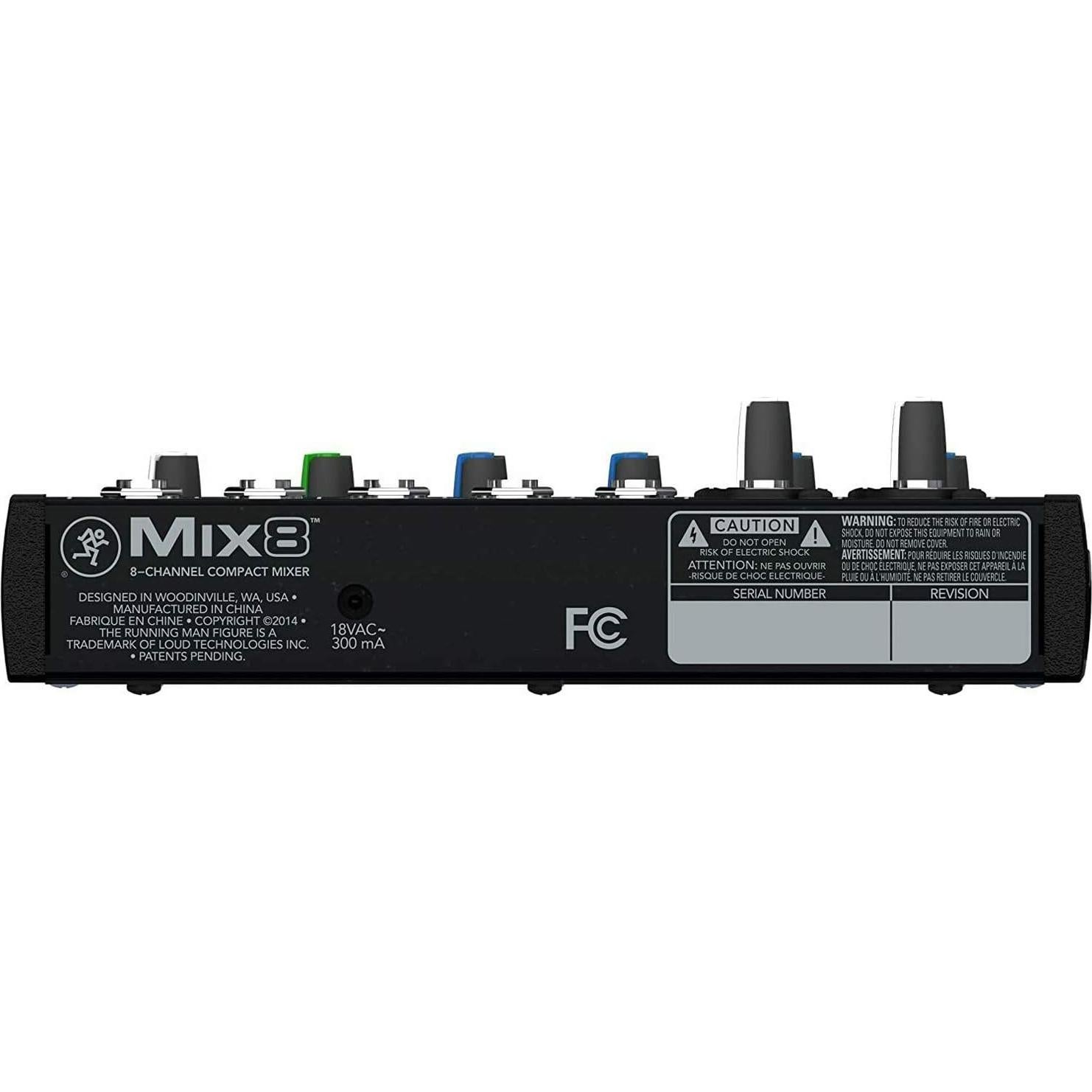 Mezclador Analógico Mackie Mix8 Compacto 8 Canales + Cable XLR