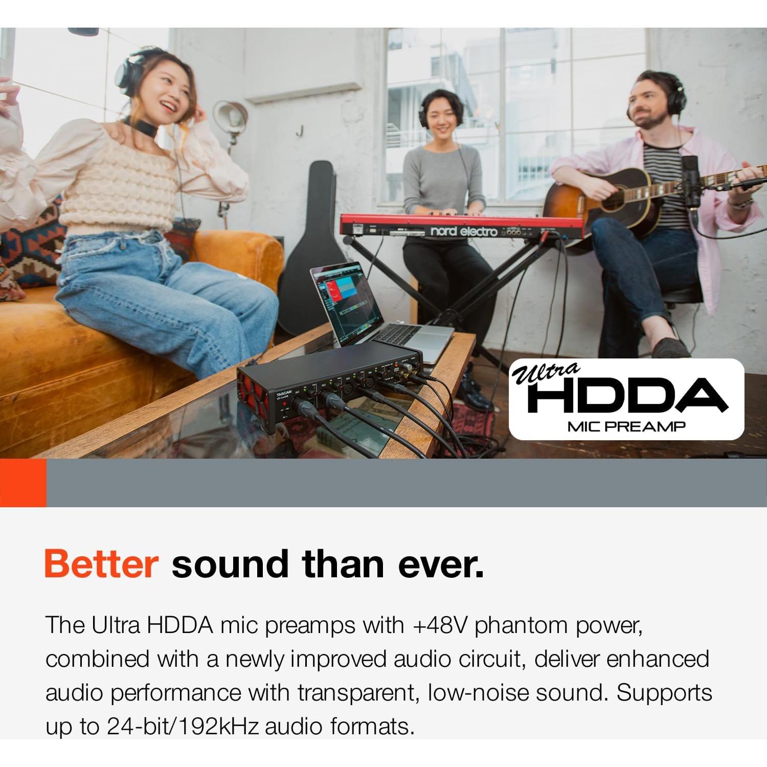 Interfaz de Audio USB Tascam US-4x4HR 4x4 24-bit/192kHz