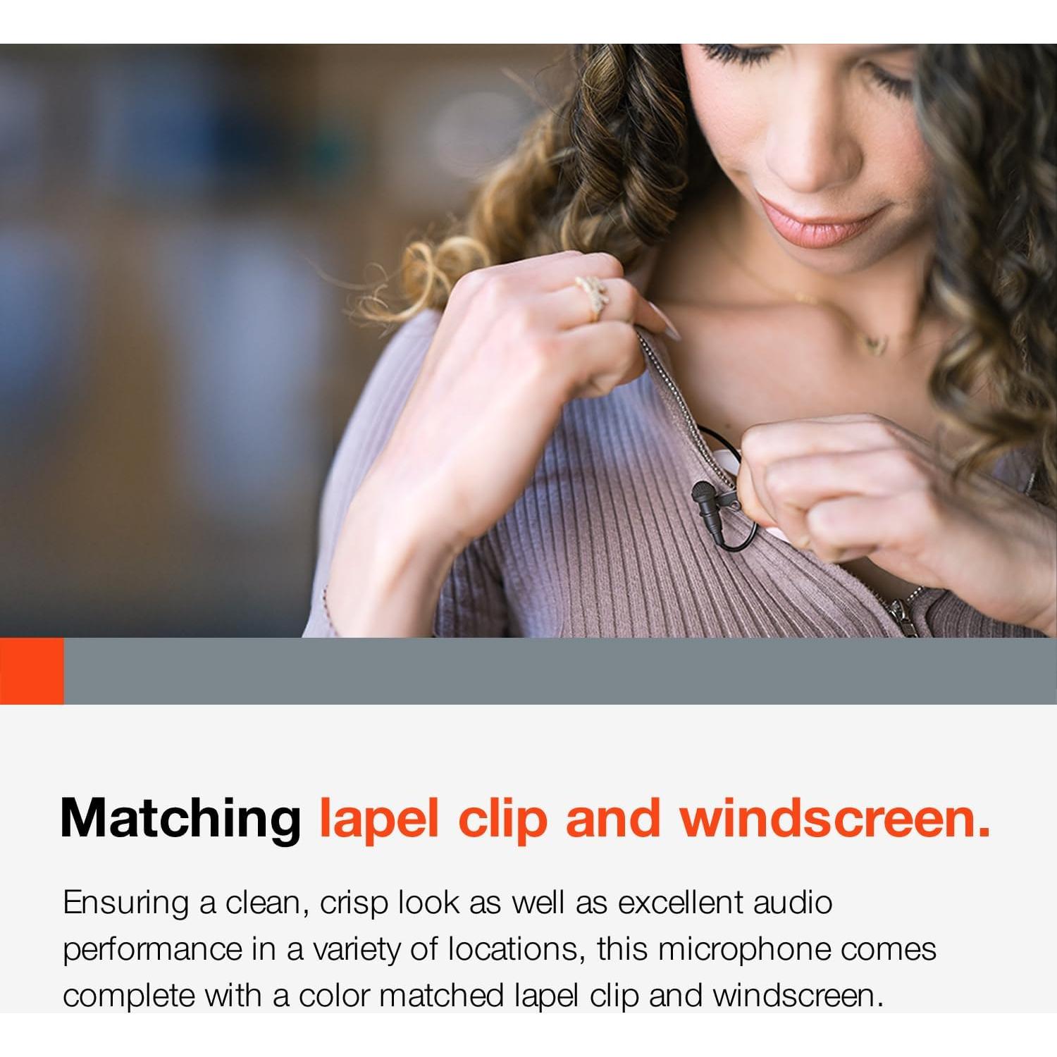 Micrófono Lavalier Tascam TM-10LB, Conector 3.5mm, Negro