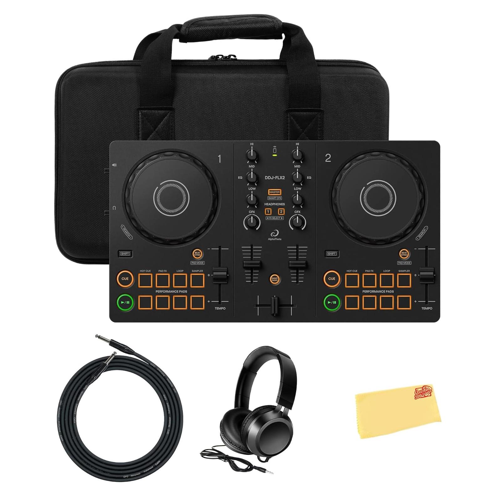 Controlador DJ Pioneer DDJ-FLX2 Compacto 2 Canales con Estuche