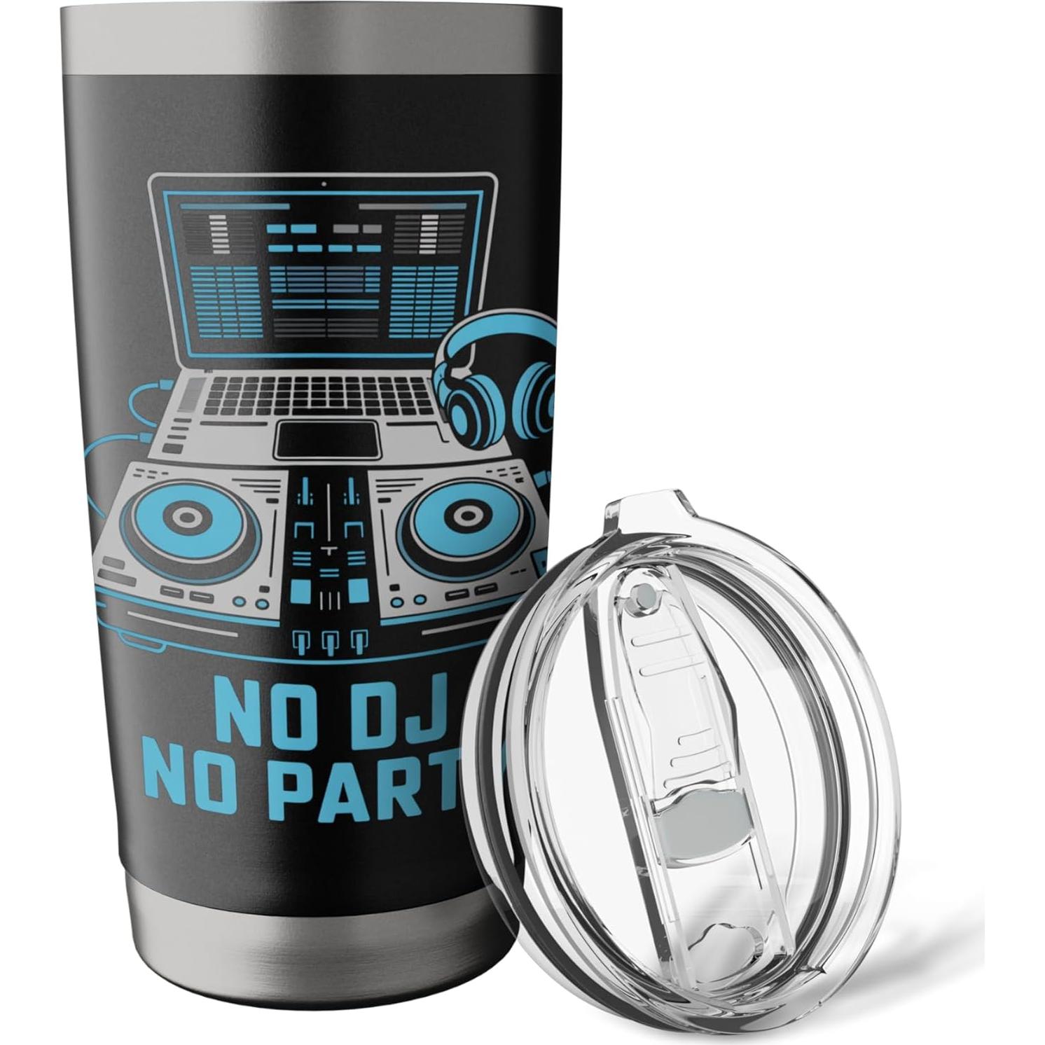 Taza Aislada de Acero Inoxidable 20 oz DJ Djane Negro
