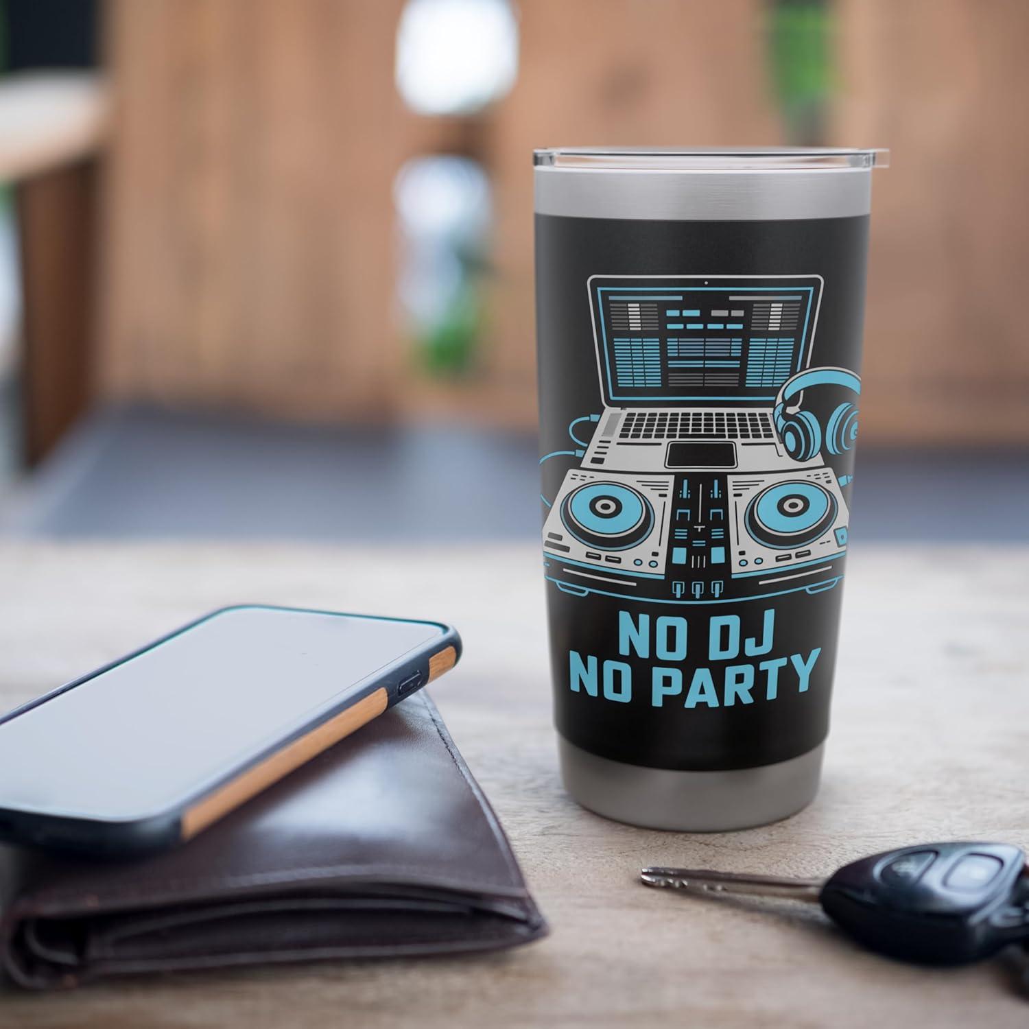 Taza Aislada de Acero Inoxidable 20 oz DJ Djane Negro