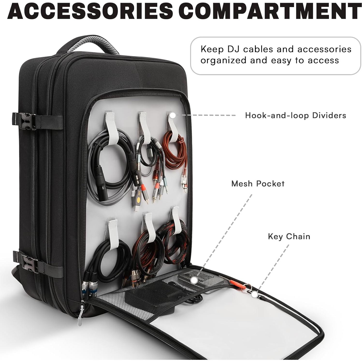 Mochila DJ Aurotier para Controladores DDJ-FLX4/200/400, Gris