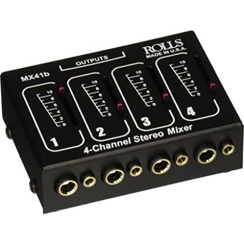 Mezclador Pasivo Estéreo 4 Canales Rolls MX41B