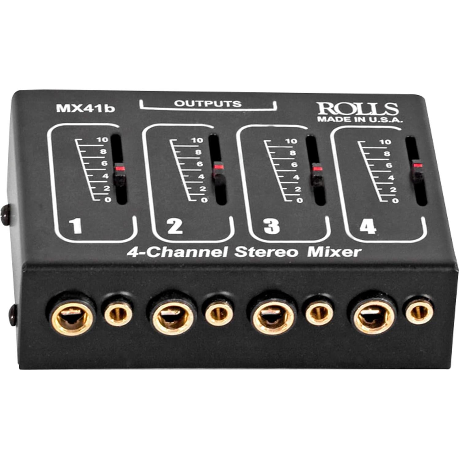 Mezclador Pasivo Estéreo 4 Canales Rolls MX41B
