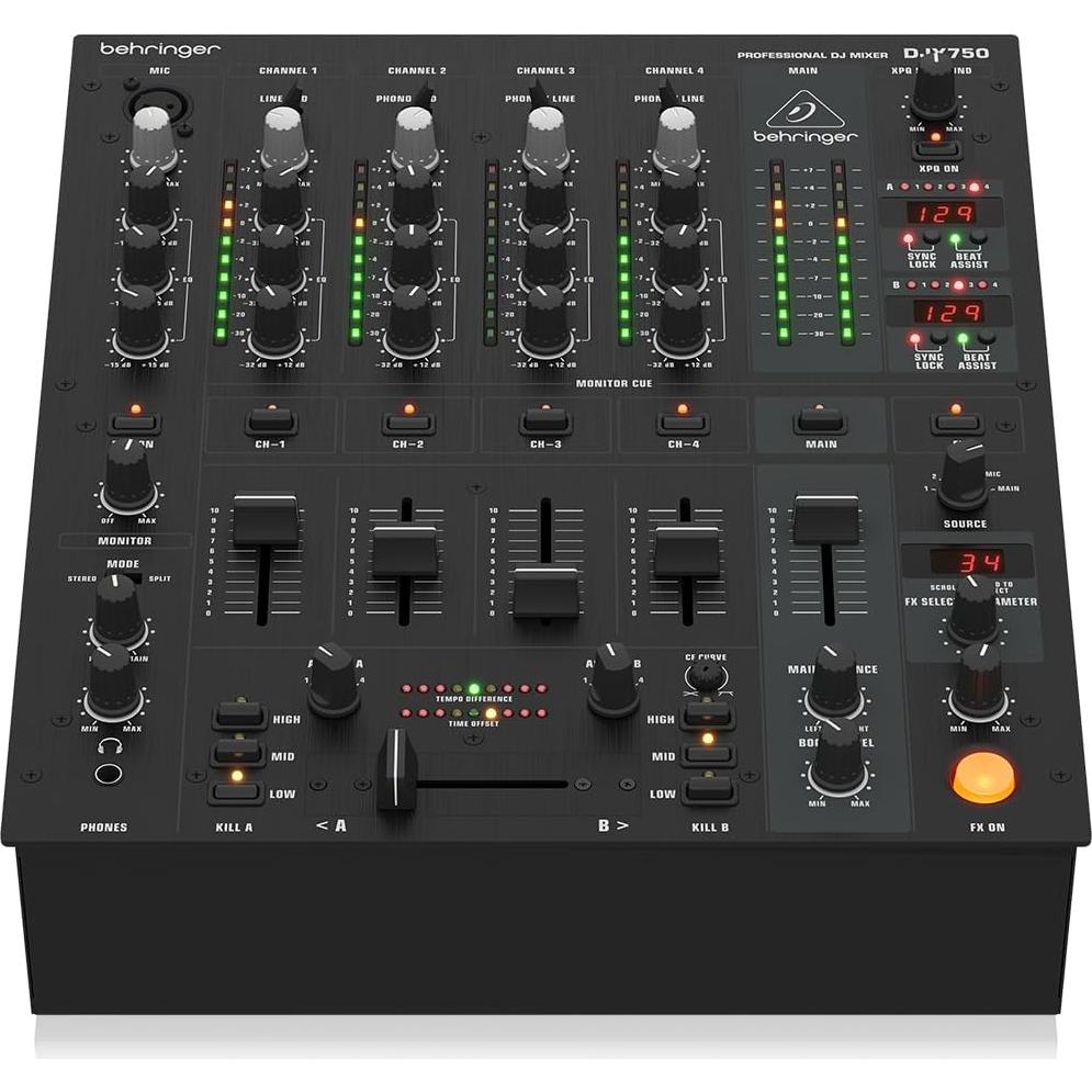 Mezclador DJ Profesional Behringer DJX750 5 Canales Efectos