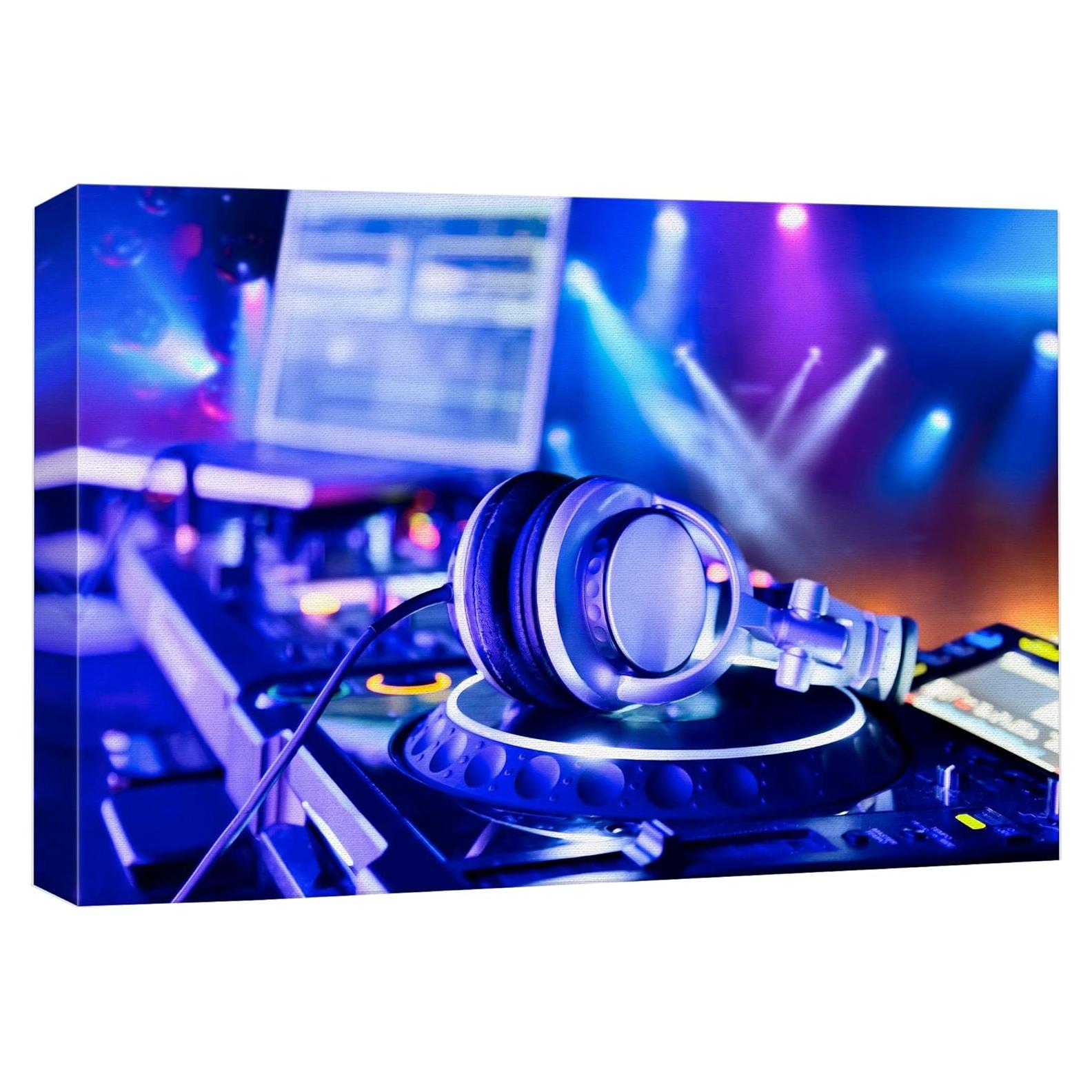 Lienzo Wall26 Arte de Pared DJ con Auriculares 45.72x30.48cm