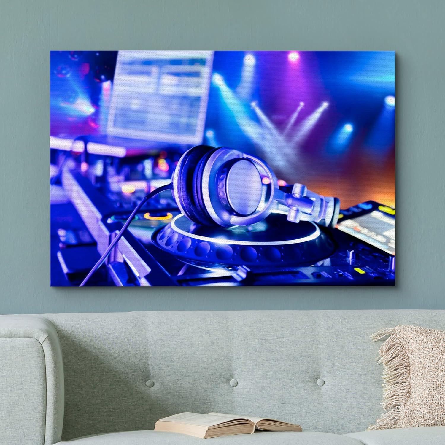 Lienzo Wall26 Arte de Pared DJ con Auriculares 45.72x30.48cm