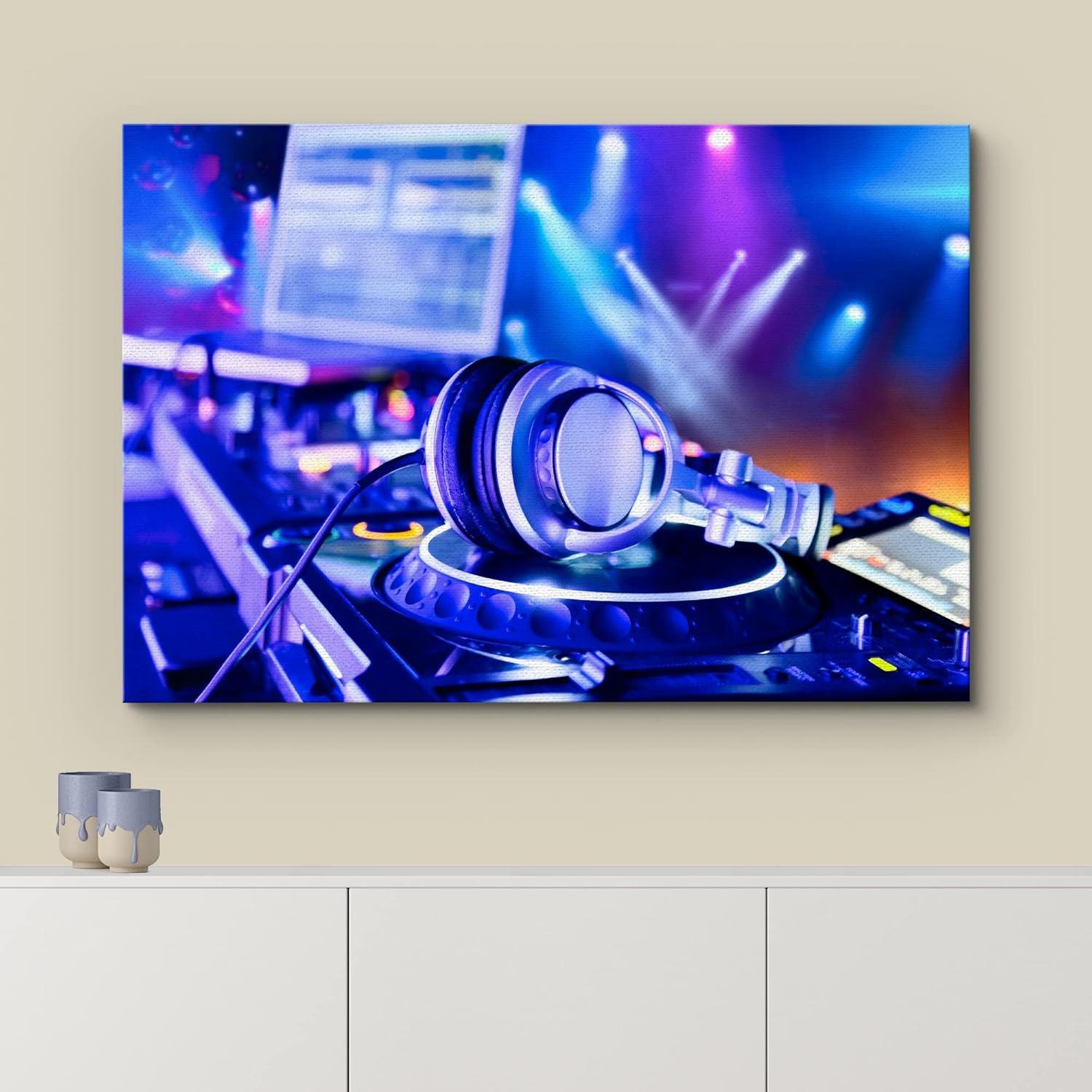 Lienzo Wall26 Arte de Pared DJ con Auriculares 45.72x30.48cm