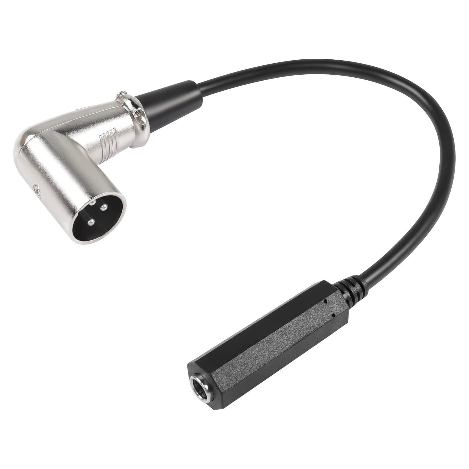 Cable Balanceado XLR Macho a TRS 6.35mm 90° QIANRENON 30cm