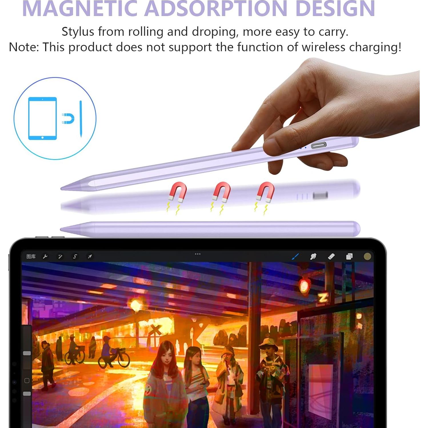 Lápiz Stylus besky para iPad 2018-2023, Carga Rápida