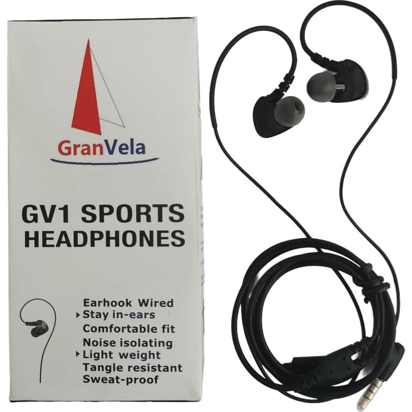 Auriculares Deportivos Granvela GV1 con Micrófono - Negro