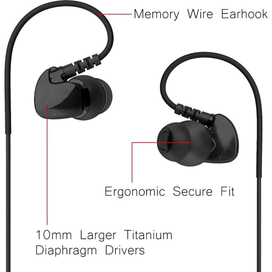 Auriculares Deportivos Granvela GV1 con Micrófono - Negro