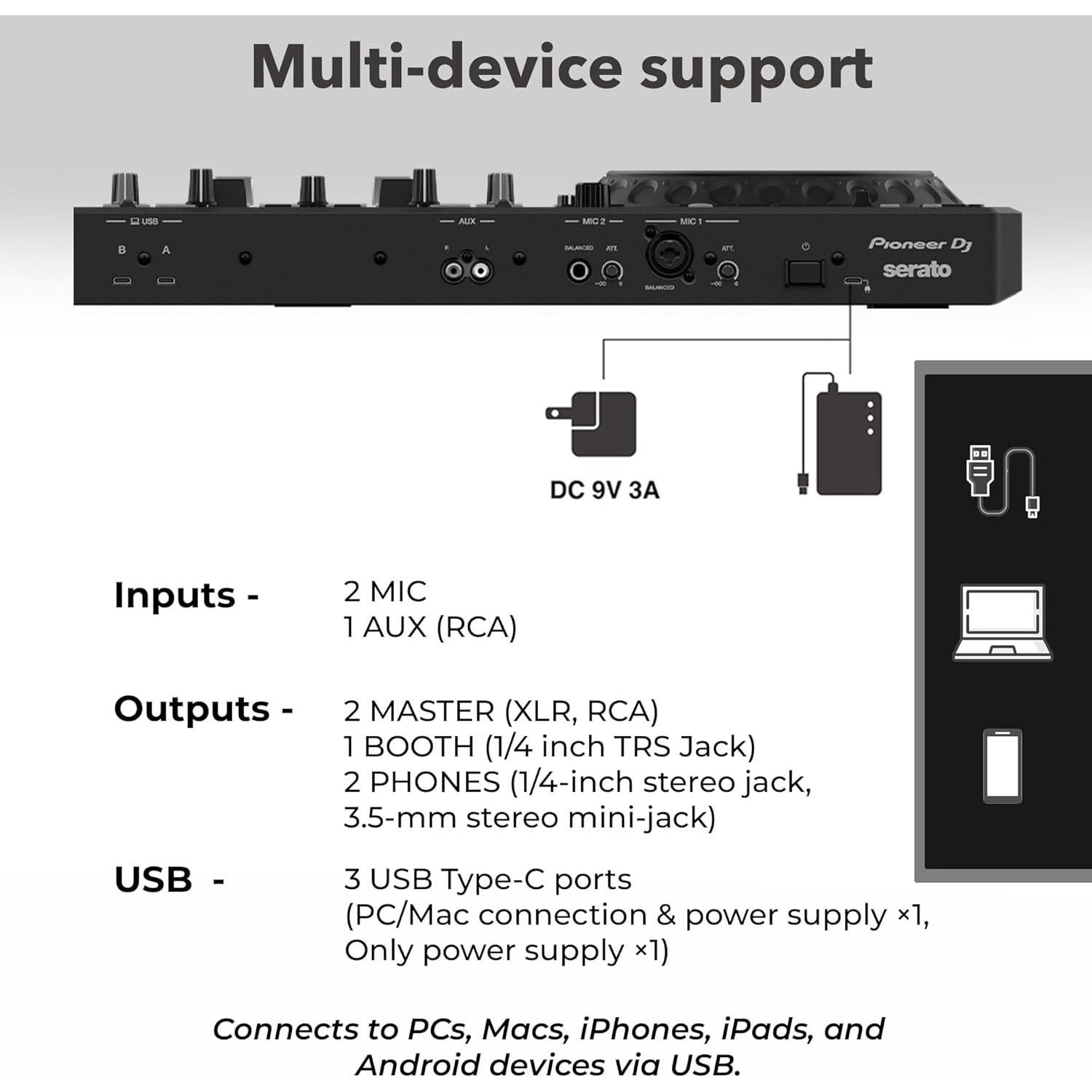 Controlador DJ Pioneer DDJ-REV5 4 Canales con Accesorios