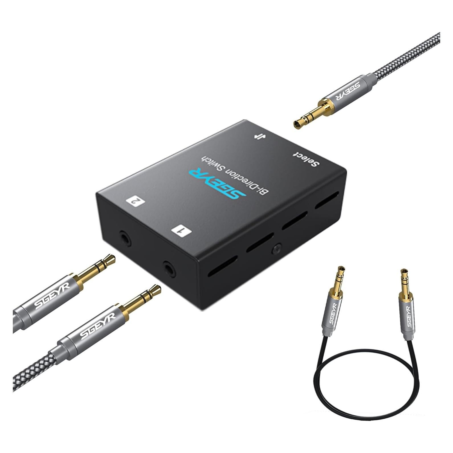 Conmutador de Audio SGEYR 3.5mm Bi-Direccional 2-en-1
