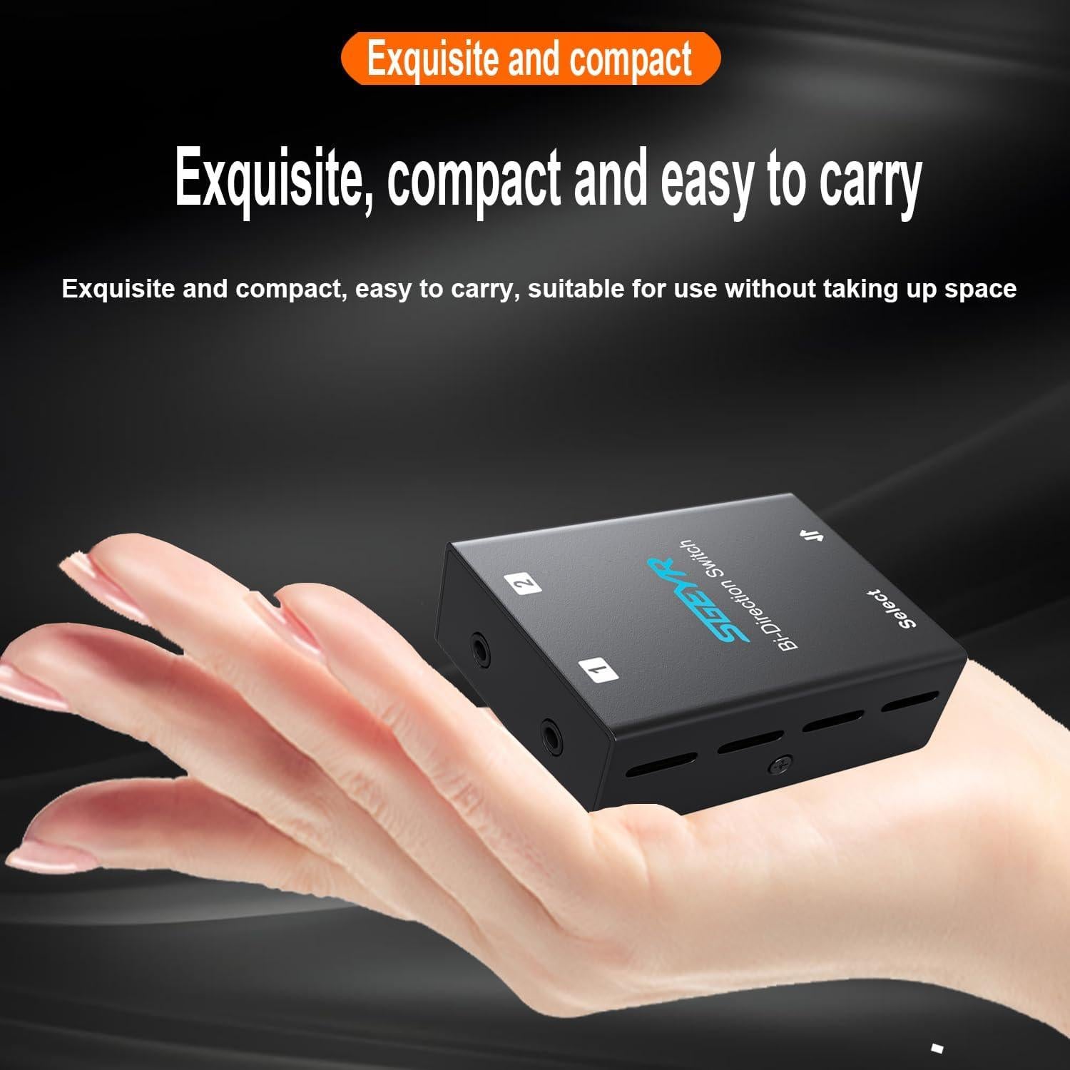 Conmutador de Audio SGEYR 3.5mm Bi-Direccional 2-en-1