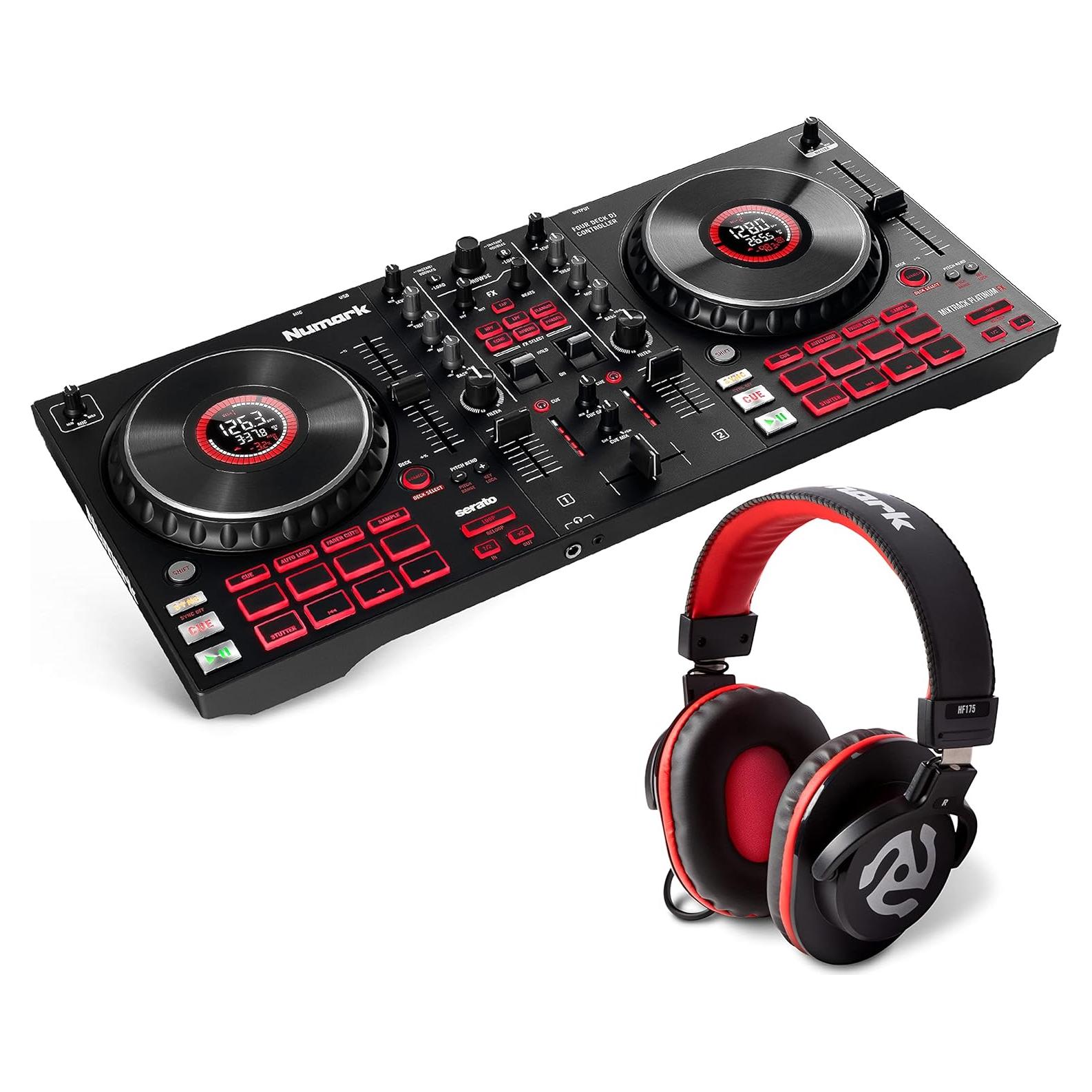 Controlador DJ Numark Mixtrack Platinum FX con Auriculares HF175