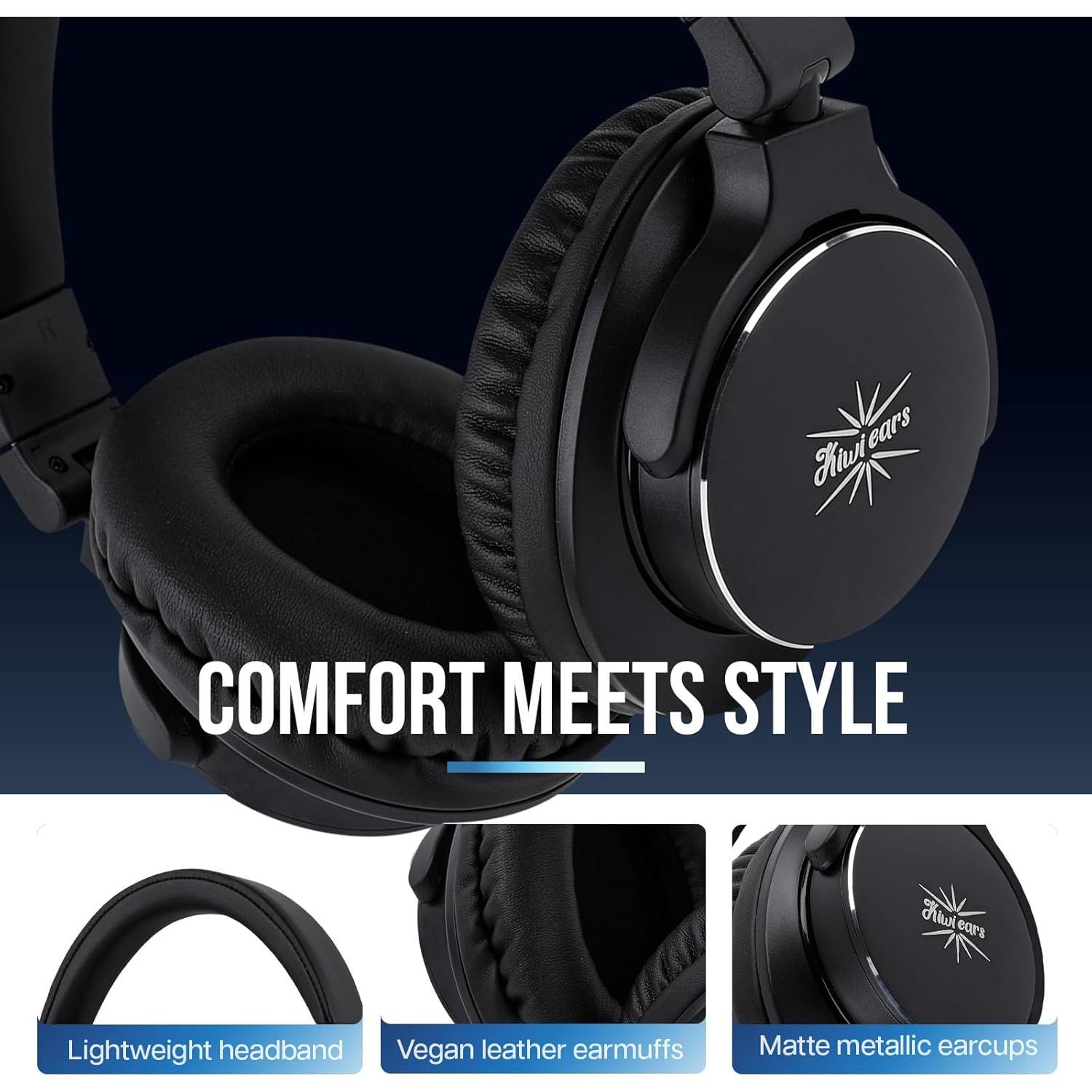 Auriculares Linsoul Kiwi Ears Division 40mm Monitoreo Negro