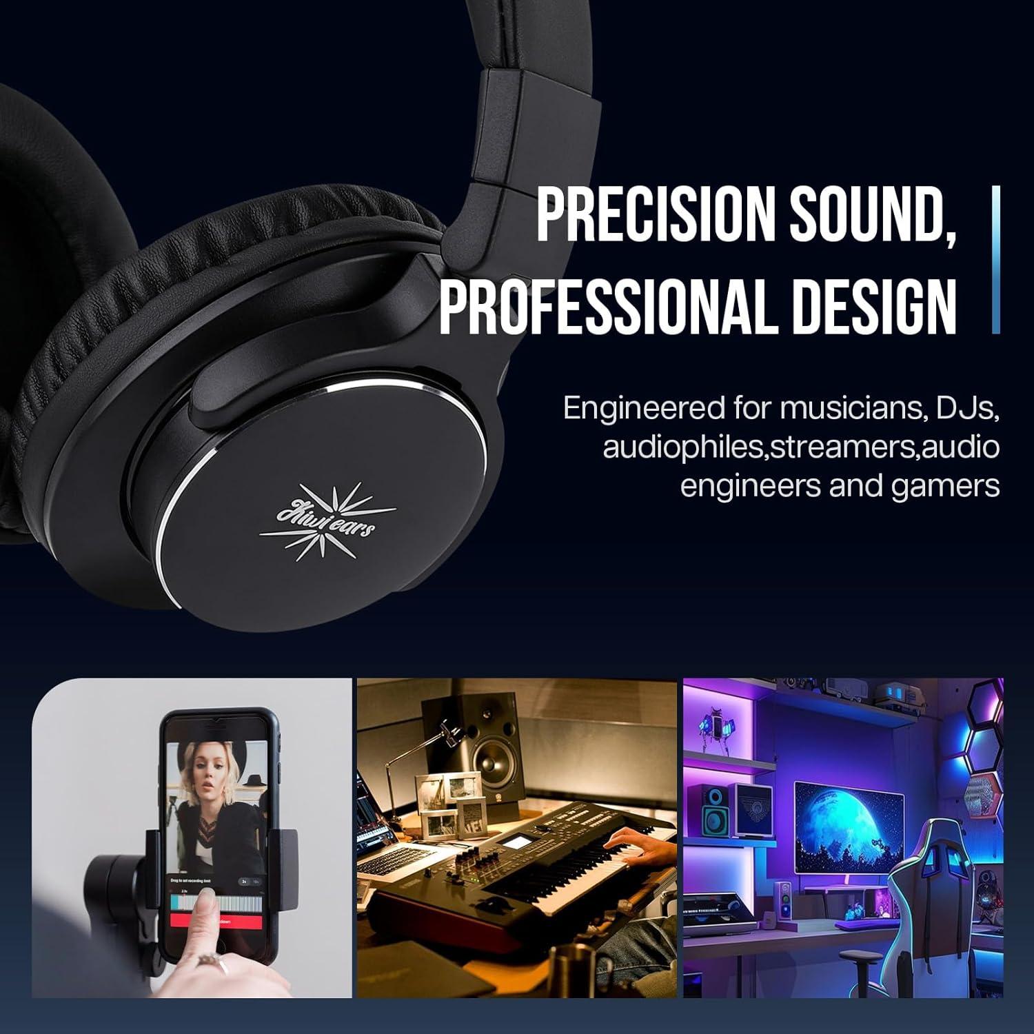 Auriculares Linsoul Kiwi Ears Division 40mm Monitoreo Negro