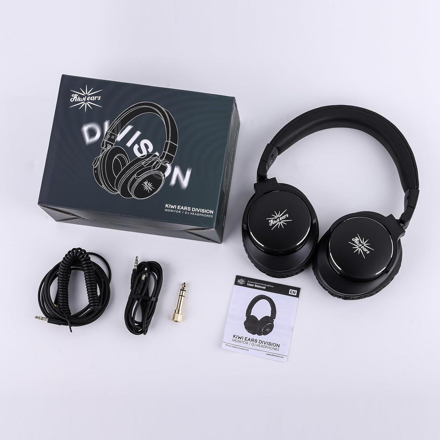 Auriculares Linsoul Kiwi Ears Division 40mm Monitoreo Negro