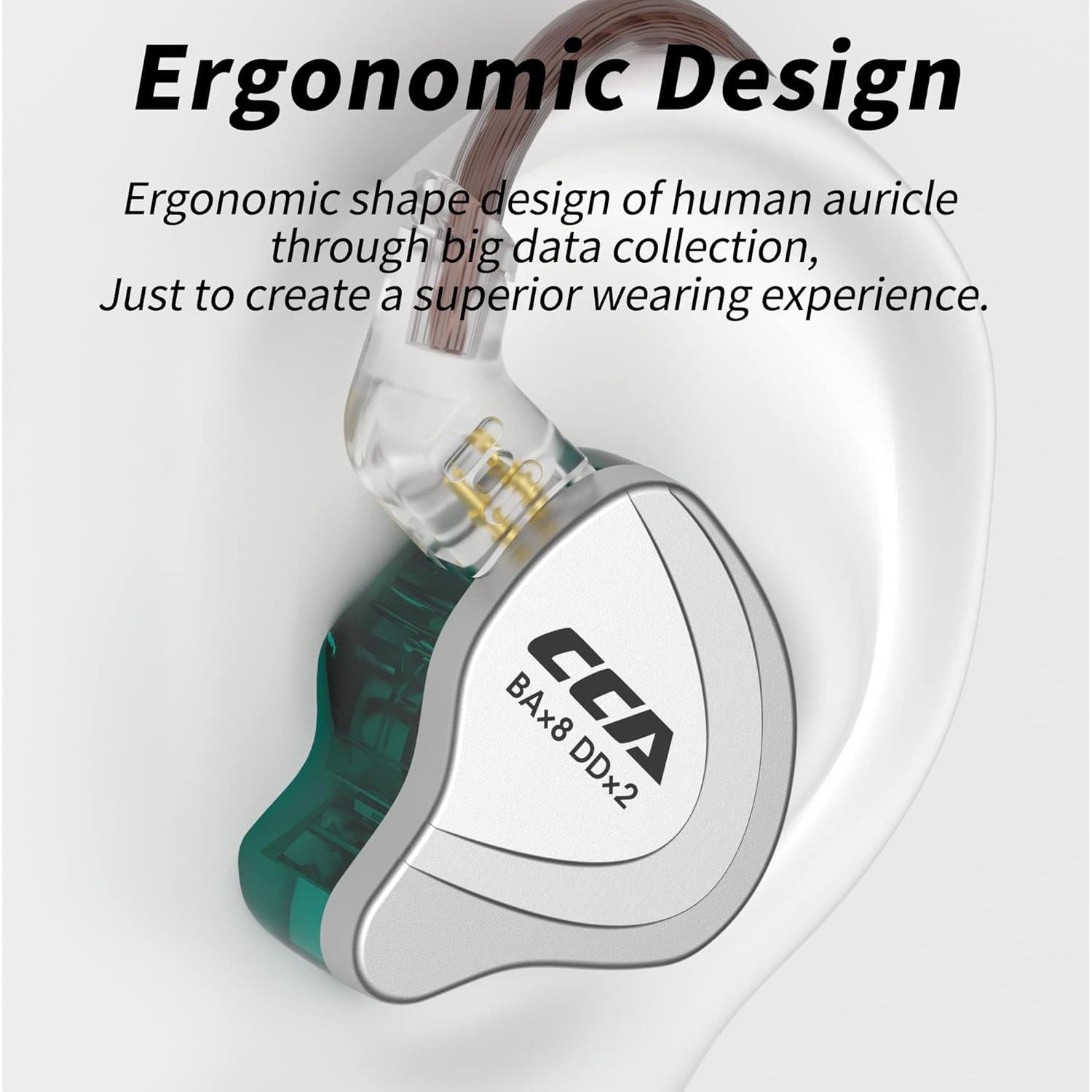 Auriculares In-Ear CCA C10 HiFi 10 Controladores Híbridos