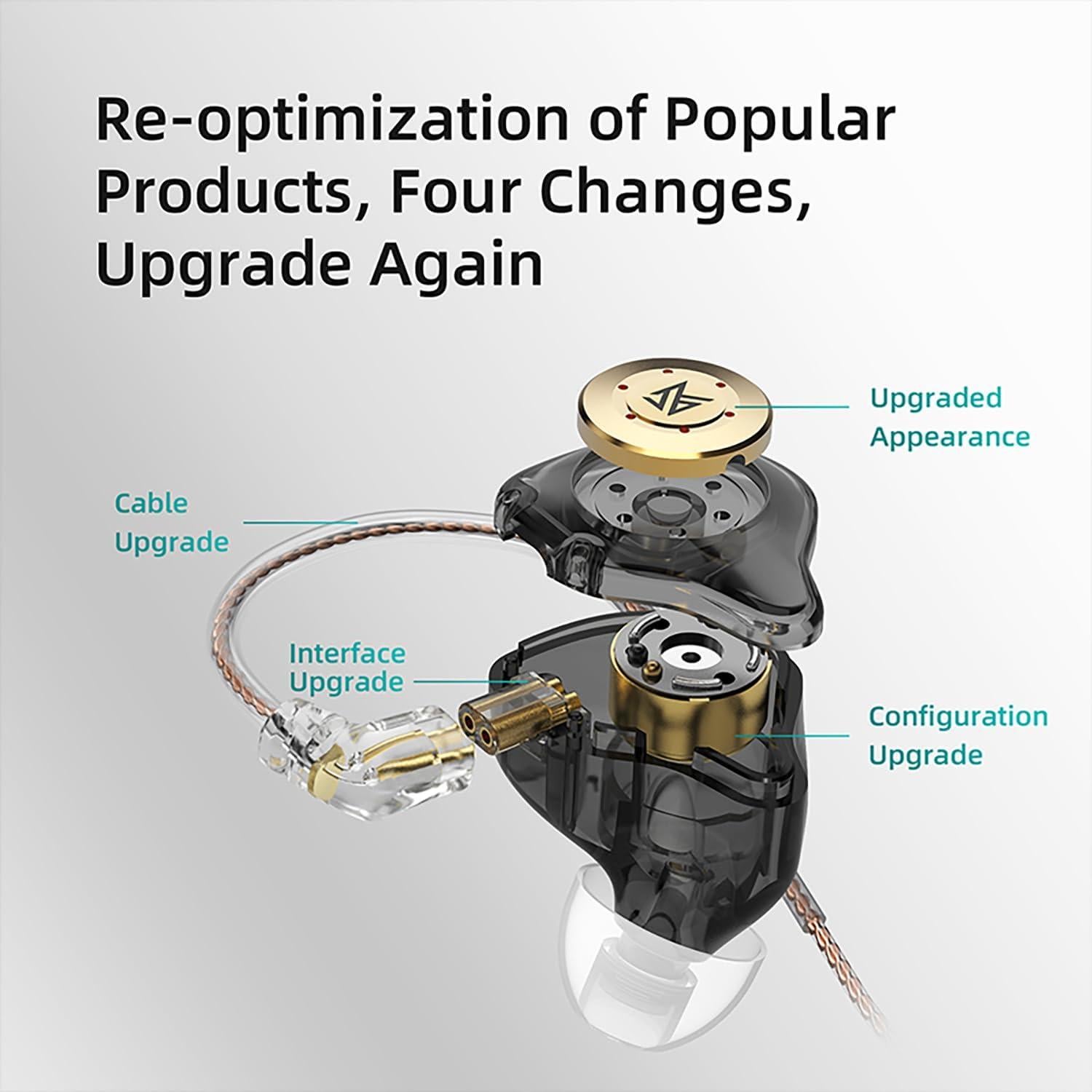 Auriculares Gaming KZ EDX Pro In-Ear HiFi con Cable 3.5mm