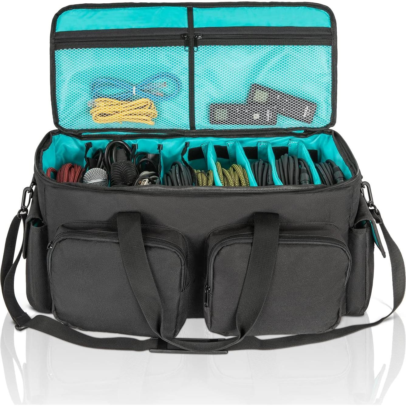 Bolsa de Cables DJ Saviour Azul - Acolchada y Ajustable