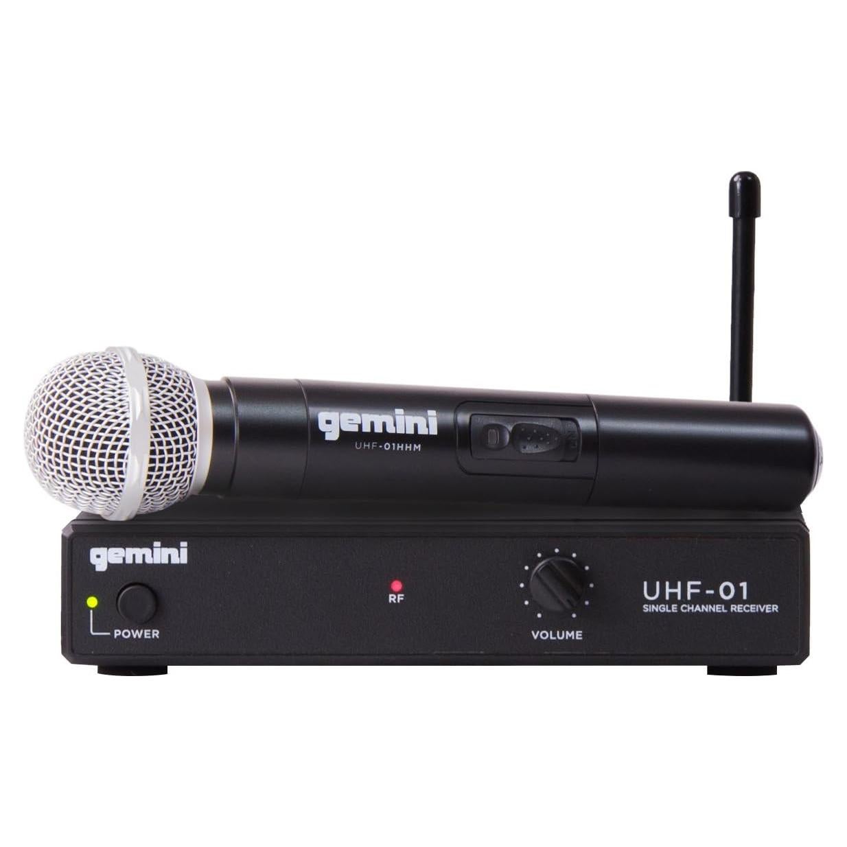 Micrófono Inalámbrico Gemini UHF-01M Mano 0.95kg 45.72m