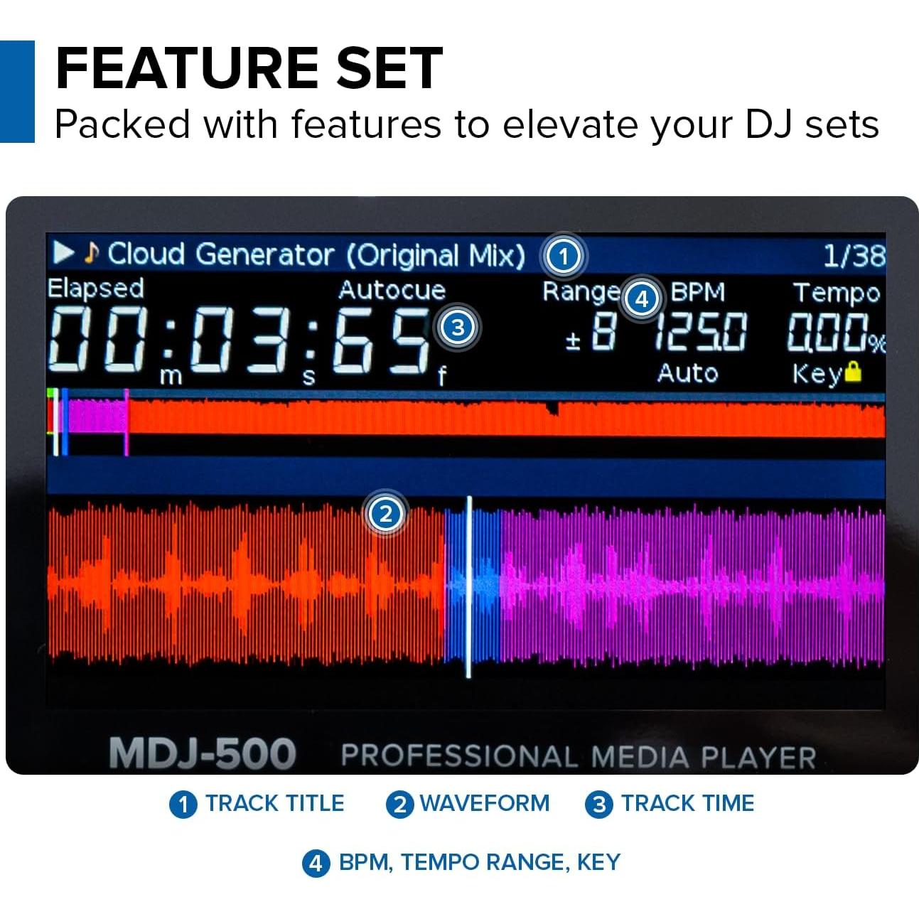 Reproductor de Medios DJ Gemini Sound MDJ-500 - Compacto y Versátil