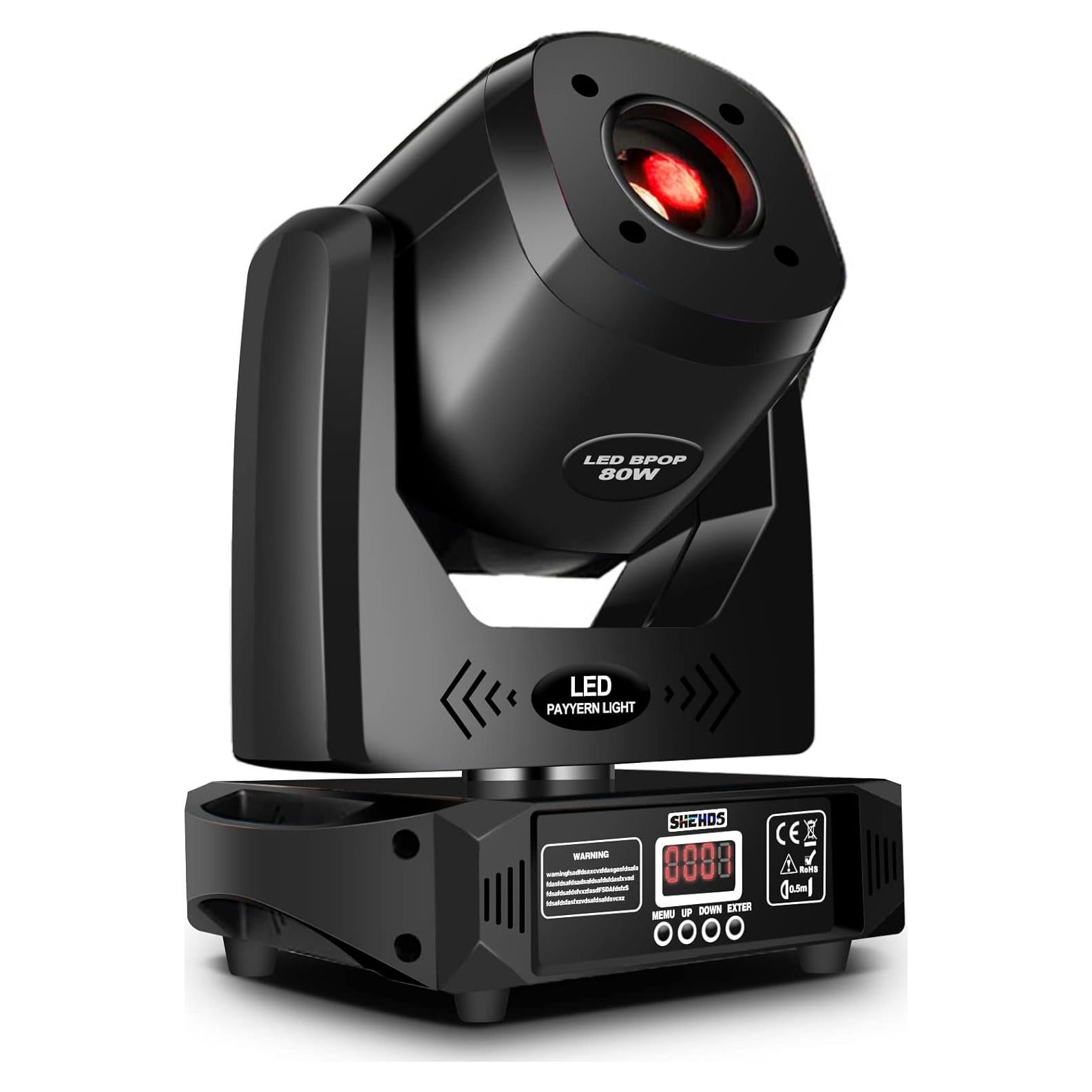 Luz de Cabeza Móvil LED 80W SHEHDS con 8 Colores y Gobos