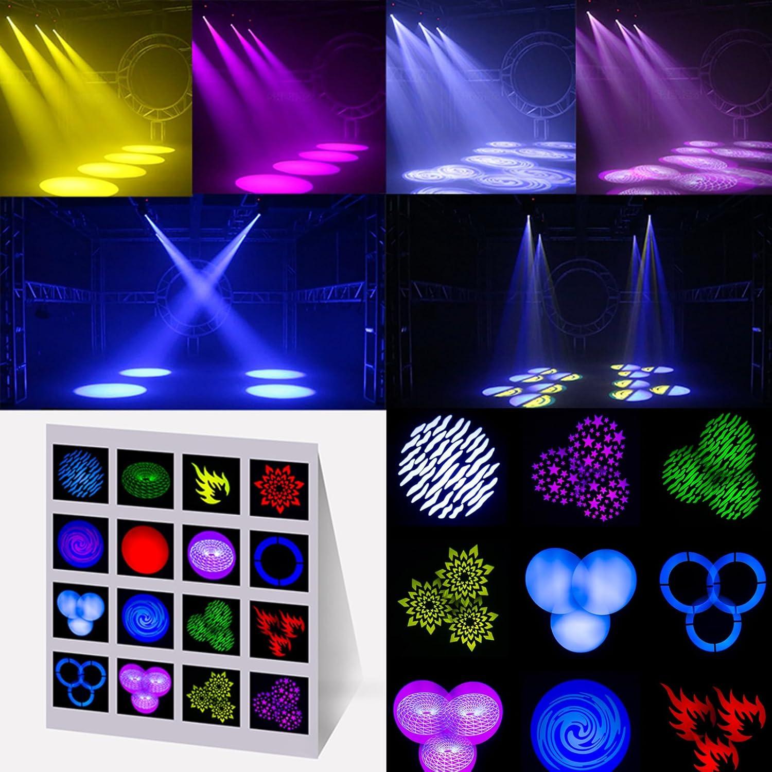 Luz de Cabeza Móvil LED 80W SHEHDS con 8 Colores y Gobos