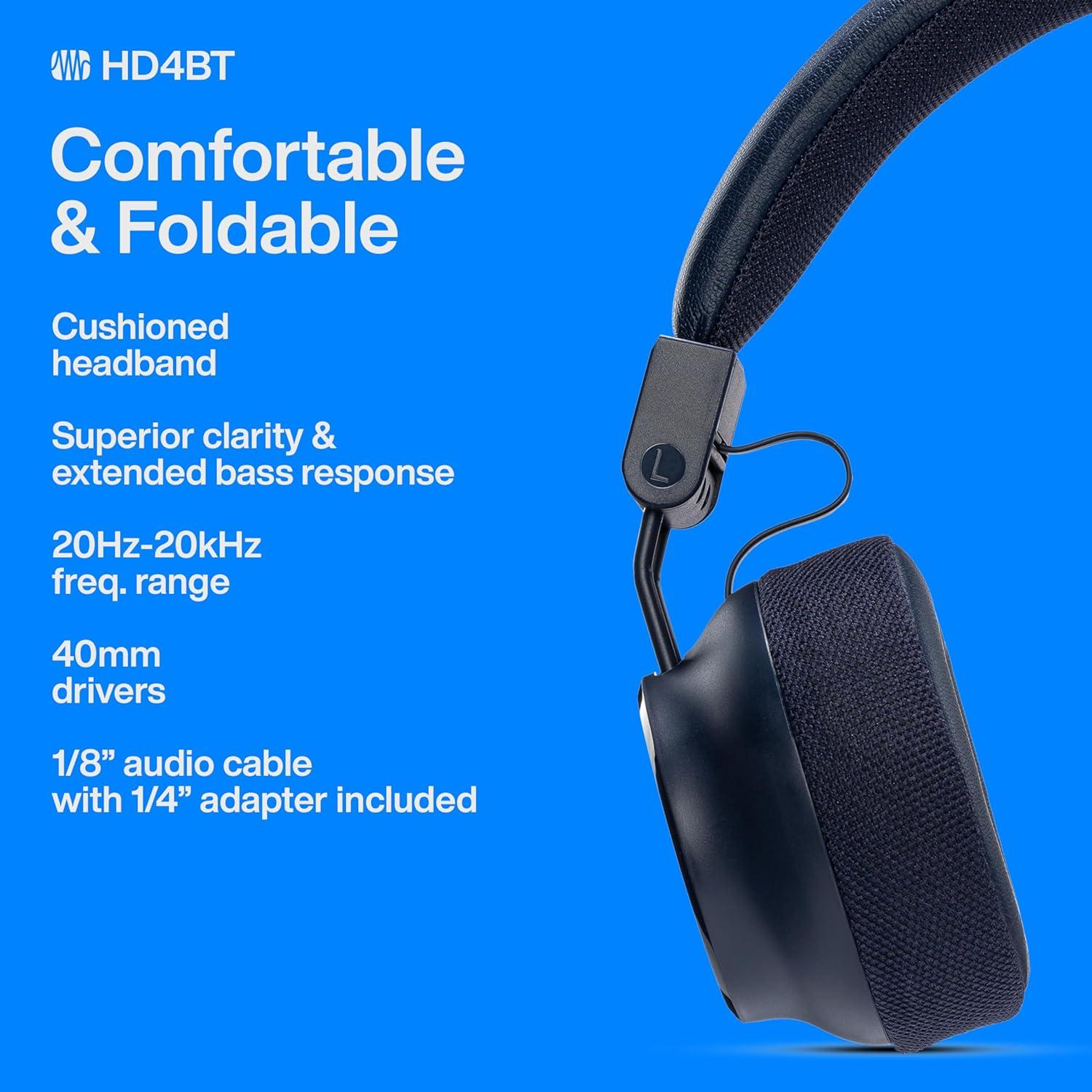 Auriculares In-Ear Inalámbricos PreSonus HD4BT Azul - Bluetooth, ANC, 60h Batería