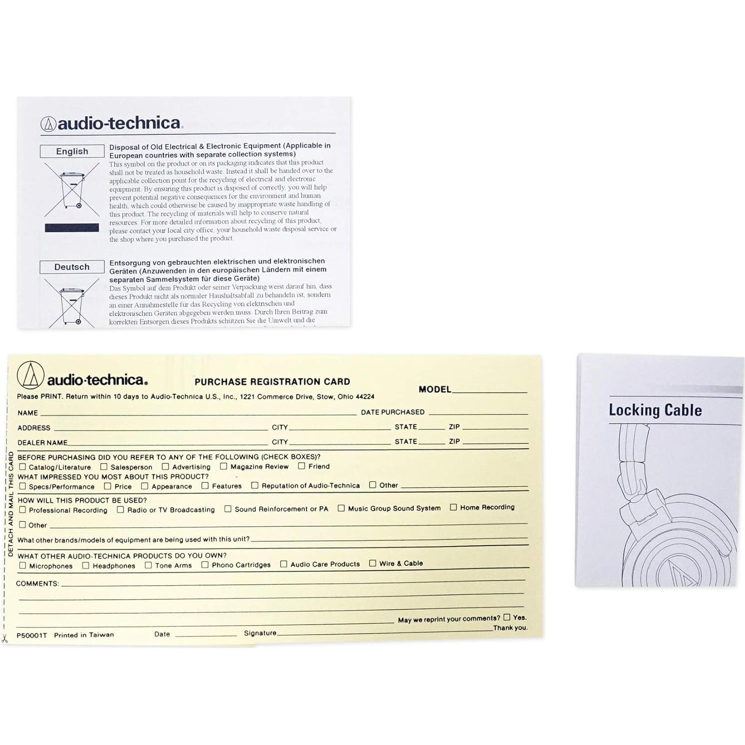 Auriculares de Estudio Audio-Technica ATH-M40x + Escudo Rockville