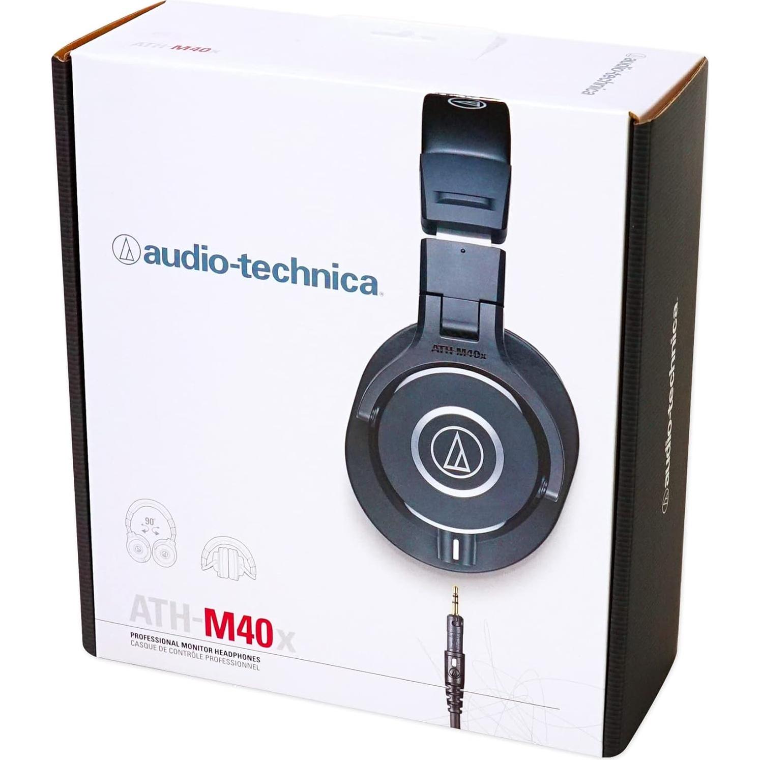 Auriculares de Estudio Audio-Technica ATH-M40x + Escudo Rockville
