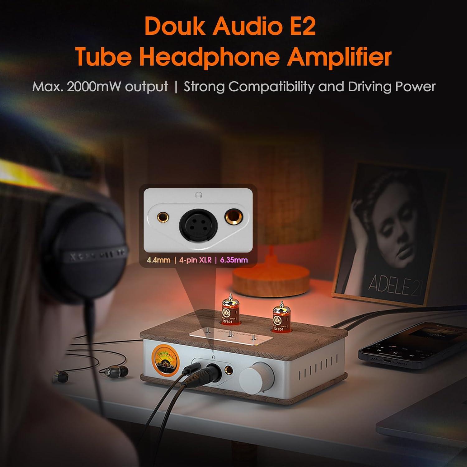 Amplificador de Auriculares Douk Audio E2 con Tubos Valvo