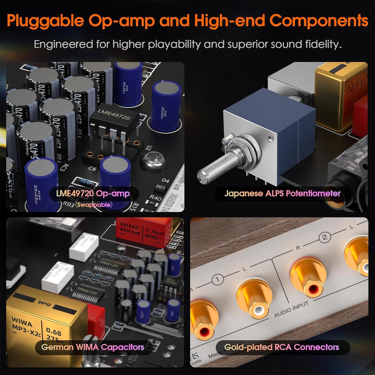 Amplificador de Auriculares Douk Audio E2 con Tubos Valvo