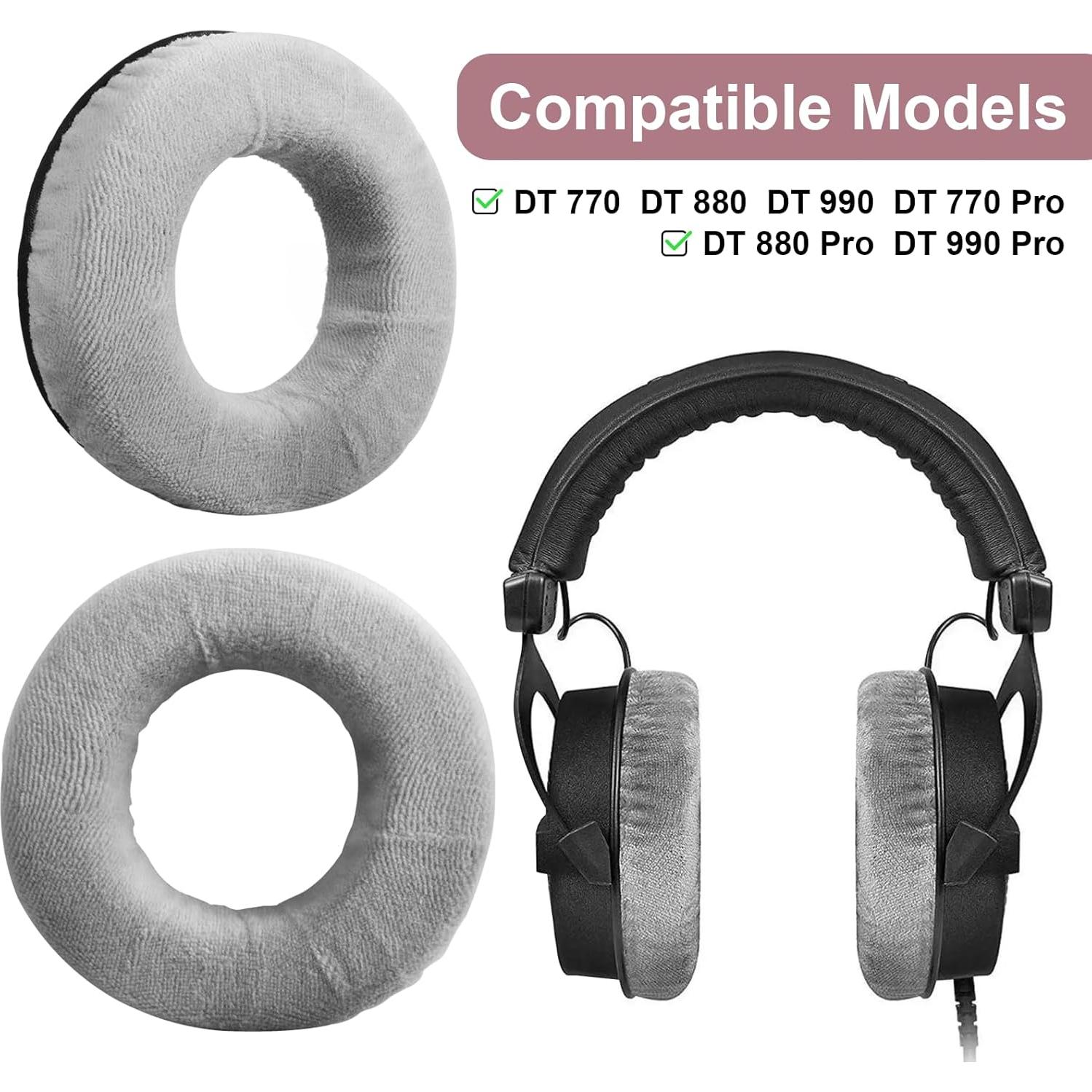 Almohadillas de Reemplazo Defean para Auriculares Beyerdynamic DT990 DT880 DT770 PRO - Espuma de Memoria