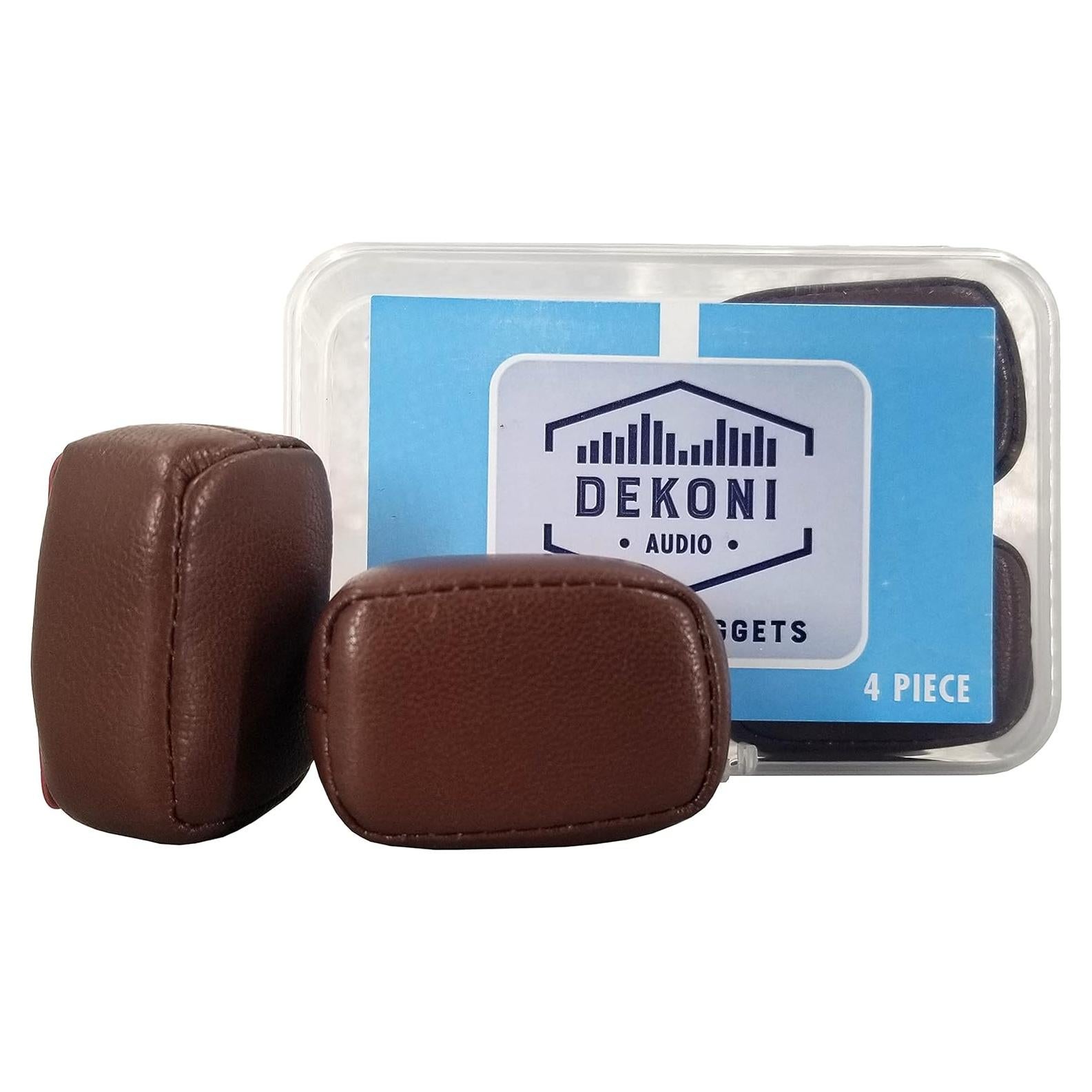 Cojines de Espuma de Memoria Dekoni Audio Nuggets Marrón - Paquete de 4