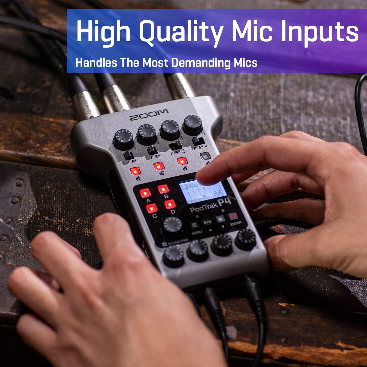 Grabadora de Podcast Zoom PodTrak P4 + Auriculares Sennheiser HD 280 PRO