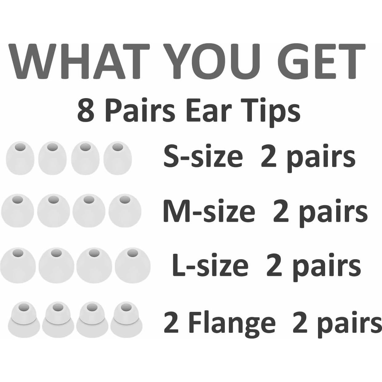 Puntas de Silicona A-Focus para Auriculares Beats - 8 Pares