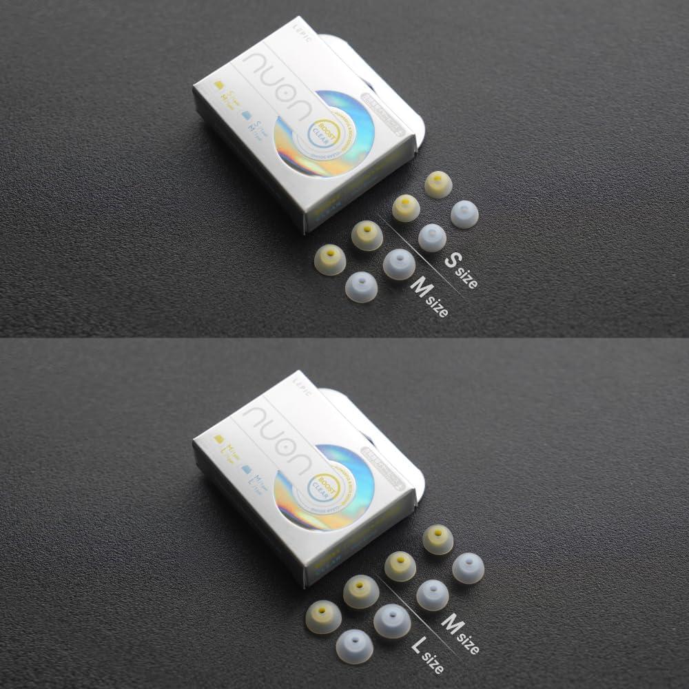 Conjunto de Puntas de Oído LEPIC Nuon Boost y Clear S/M