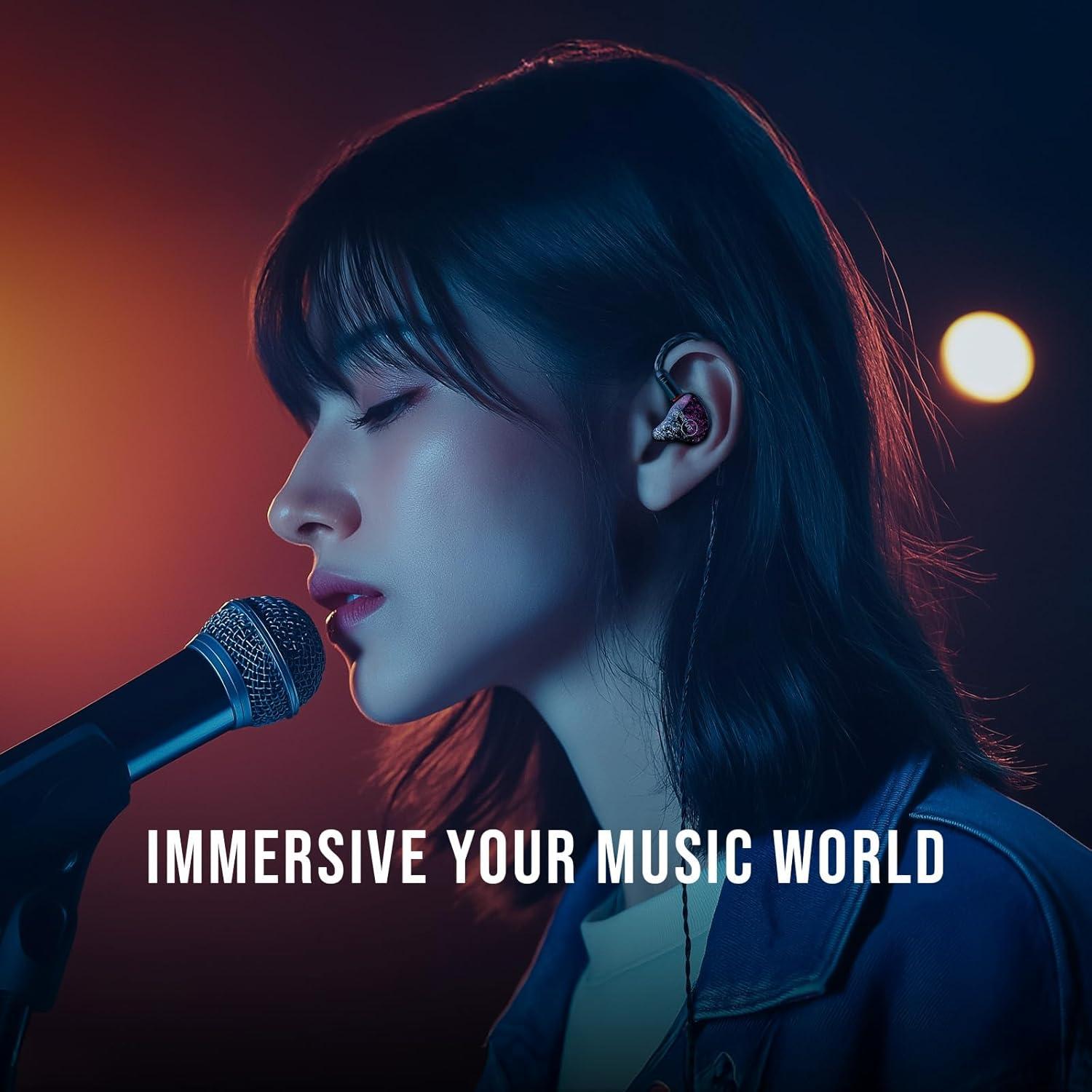 Auriculares In-Ear ZiiGaat Odyssey 1DD+3BA 10mm Gaming