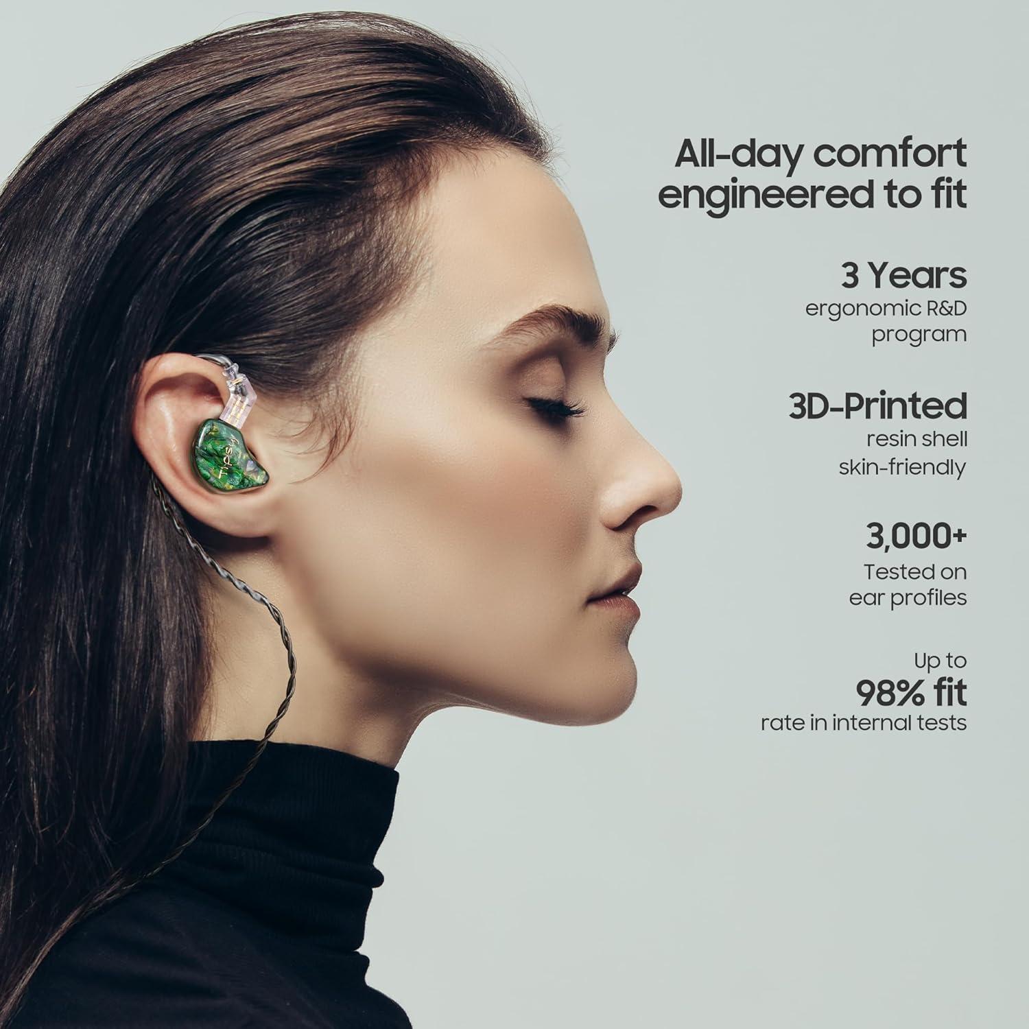 IEM Profesional Tipsy M3 Verde 2BA + 1DD, 36dB PNC