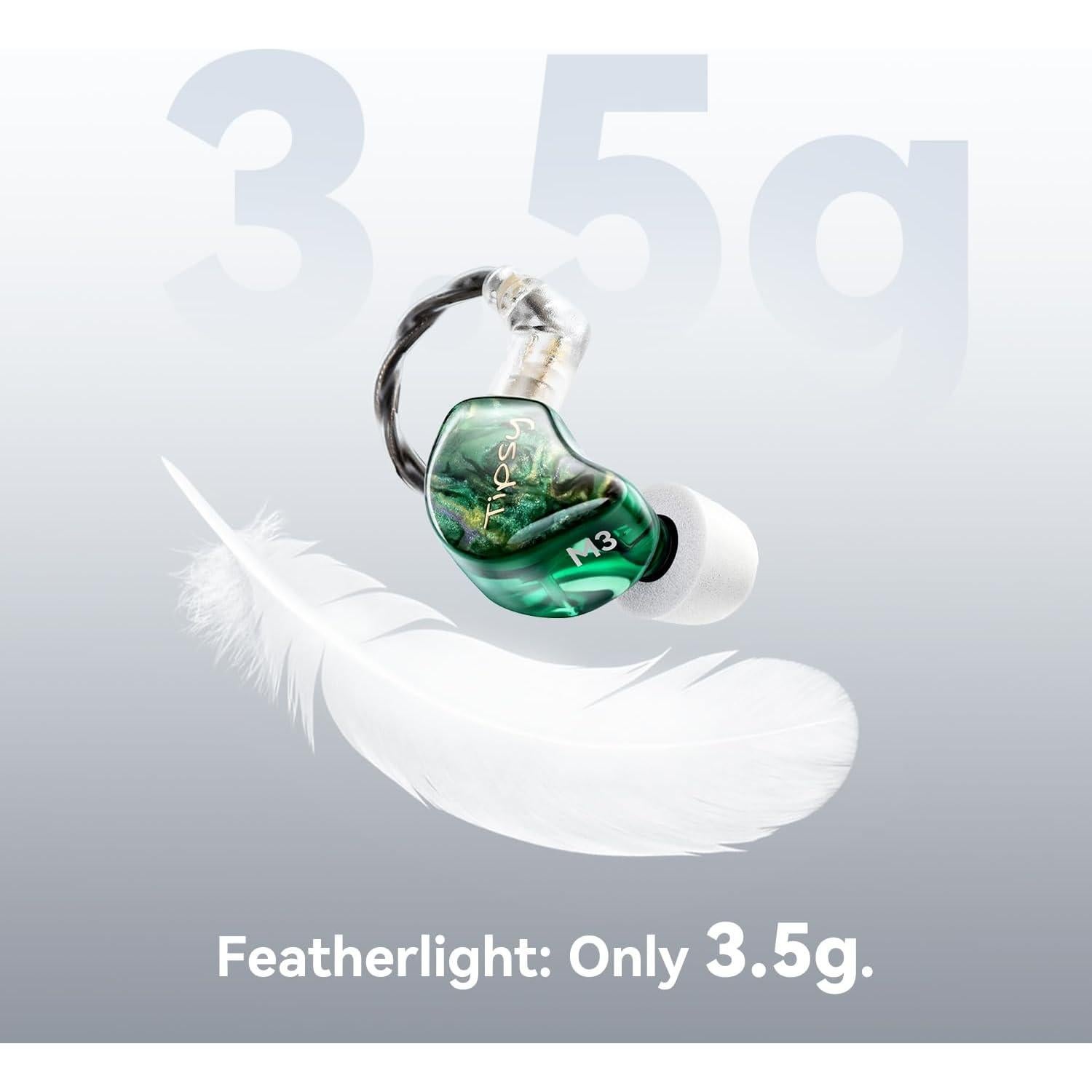 IEM Profesional Tipsy M3 Verde 2BA + 1DD, 36dB PNC