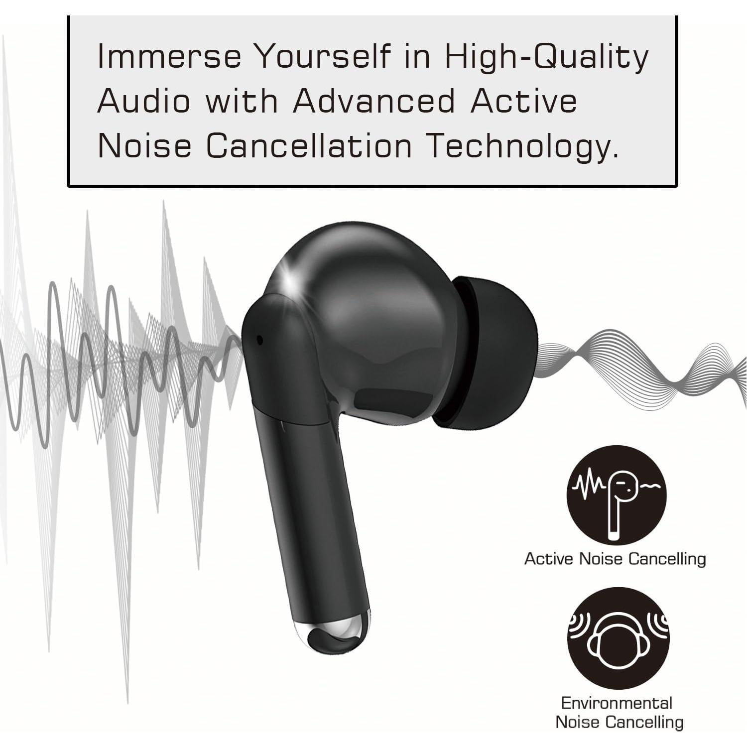 Auriculares Inalámbricos Maxell con ANC y ENC - 20 Horas de Batería