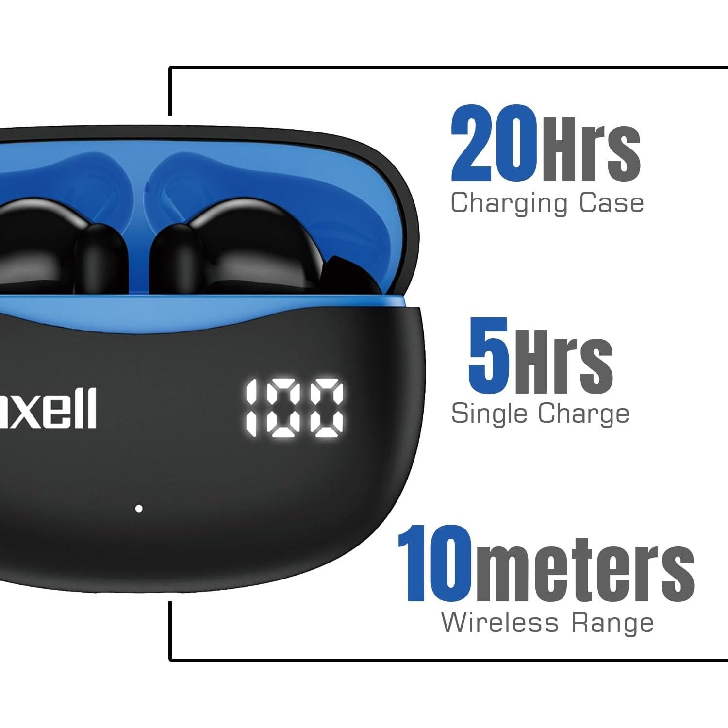 Auriculares Inalámbricos Maxell con ANC y ENC - 20 Horas de Batería