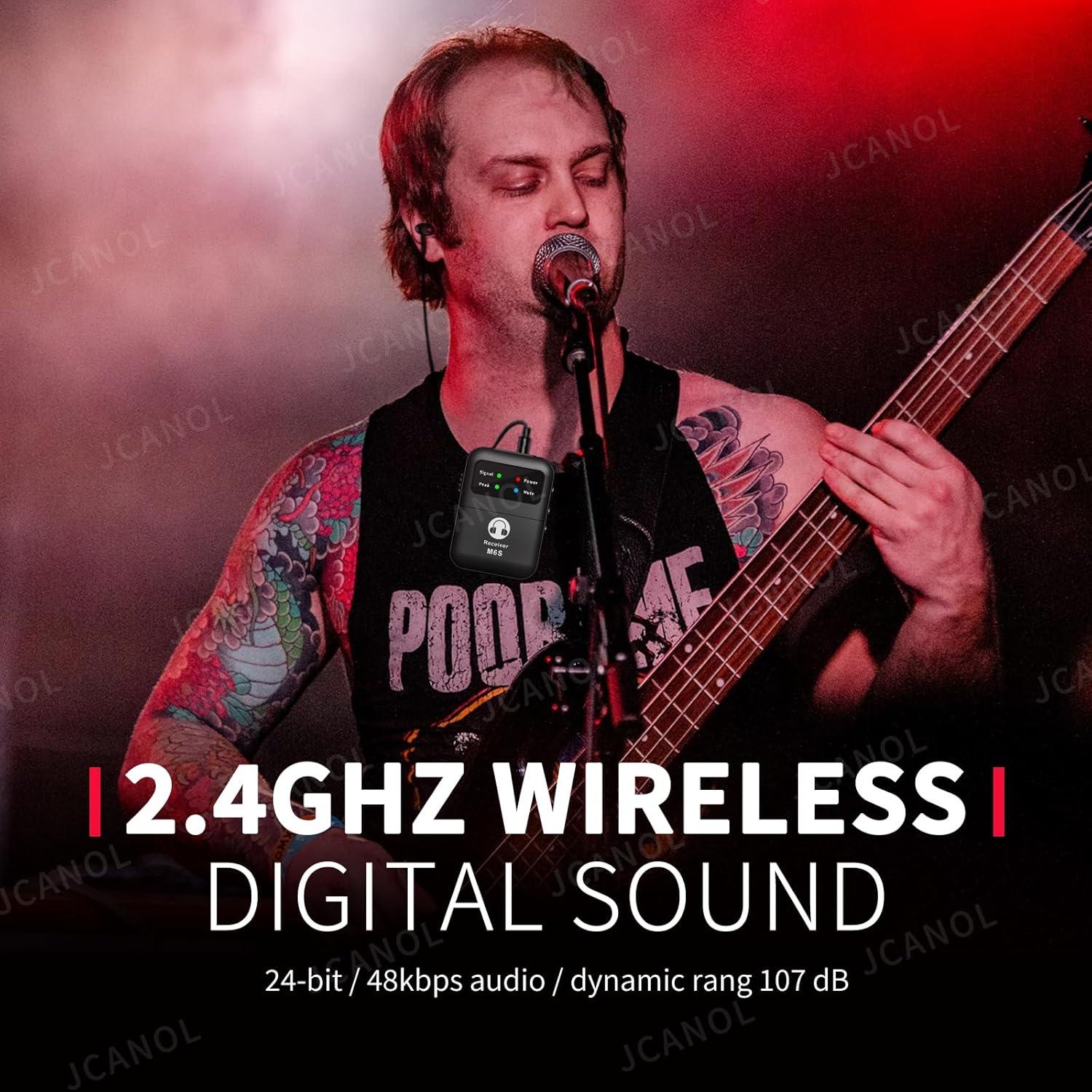 Sistema de Monitoreo In Ear Inalámbrico M6S 2.4GHz 50m